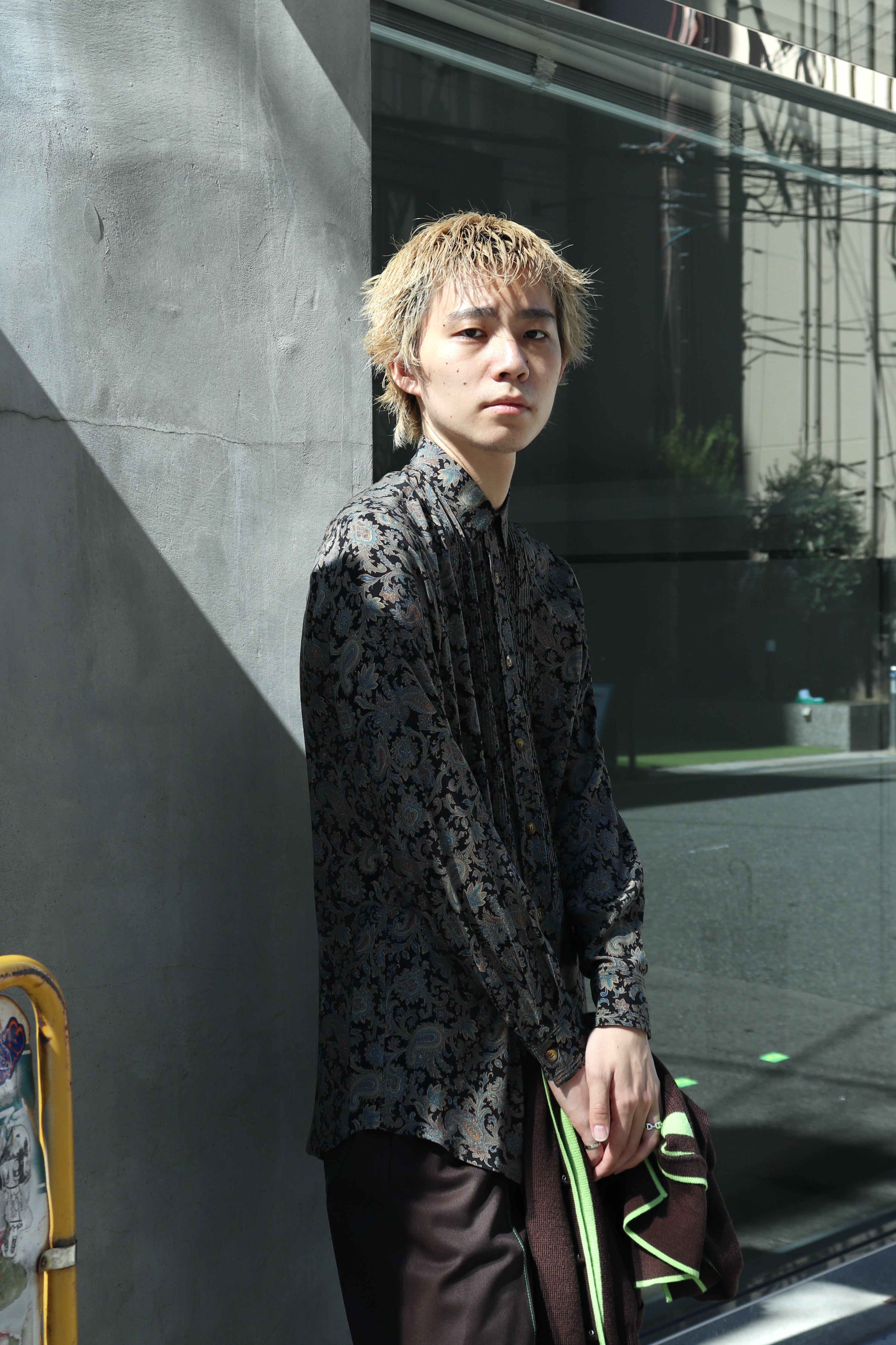 taiga igari / Taiga Igari/長袖シャツ/L/KHK/ペーズリー/Tuxedo Shirt IMG_2614.jpg?v=1665749274
