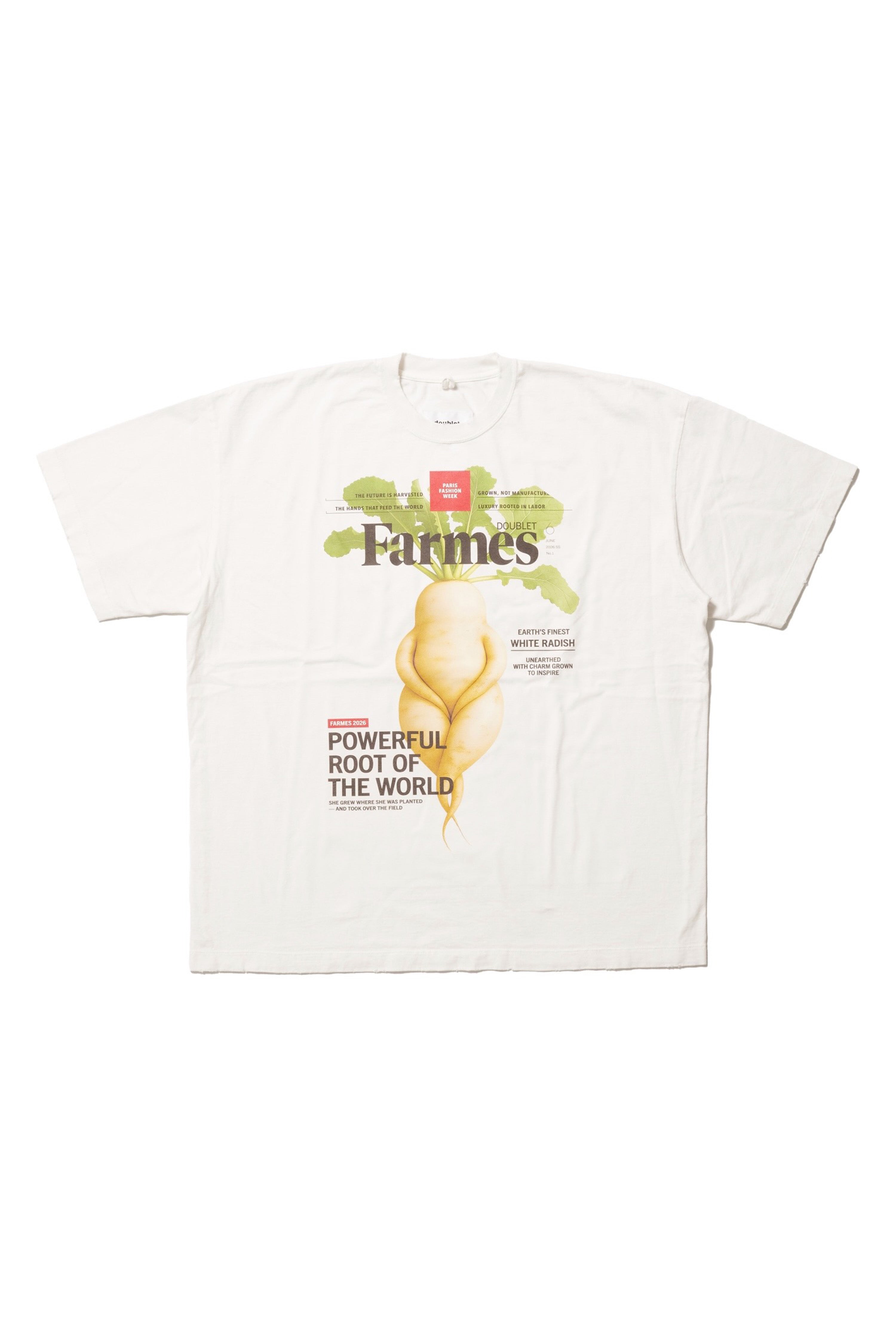 doublet(ダブレット)のFARMES MAGAZINE COVER T-SHIRT WHITEの通販