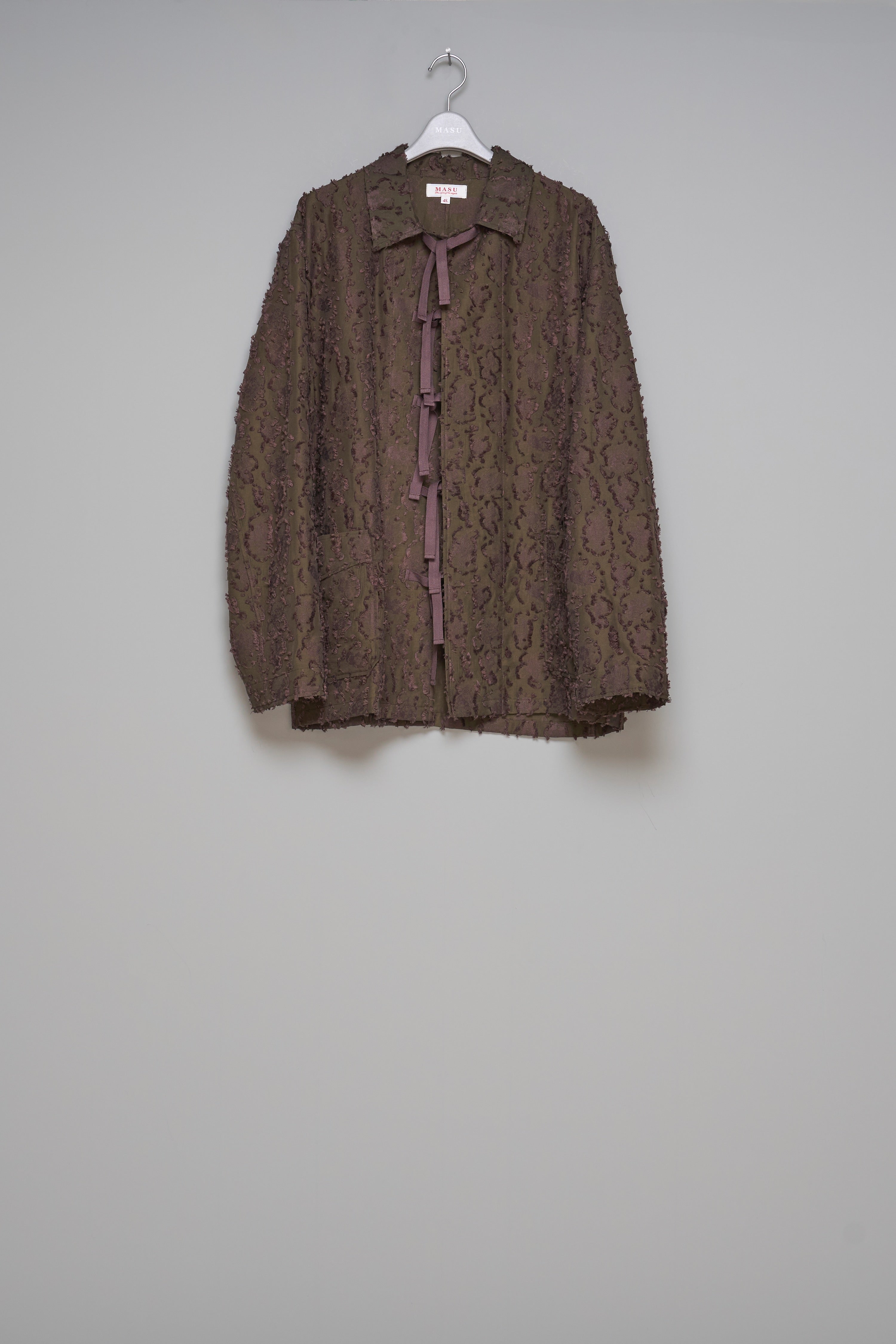 トップス MASU VICK CAMO RIBBON SHIRT - BROWN MASU(エムエーエスユー)のVICK CAMO RIBBON SHIRTの通販｜PALETTE art