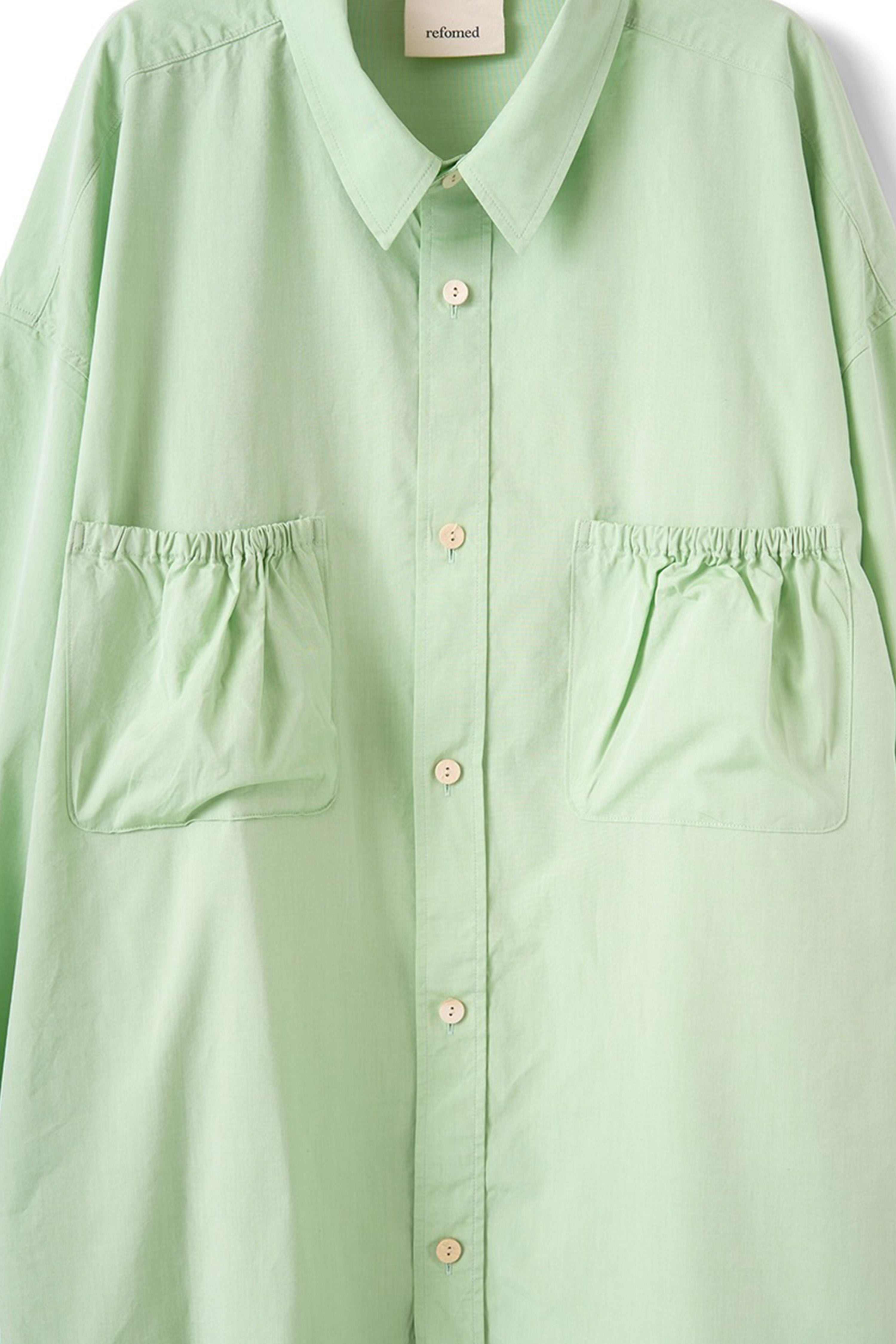 refomed(リフォメッド)のWRIST PATCH WIDE SHIRT MINTの通販｜PALETTE