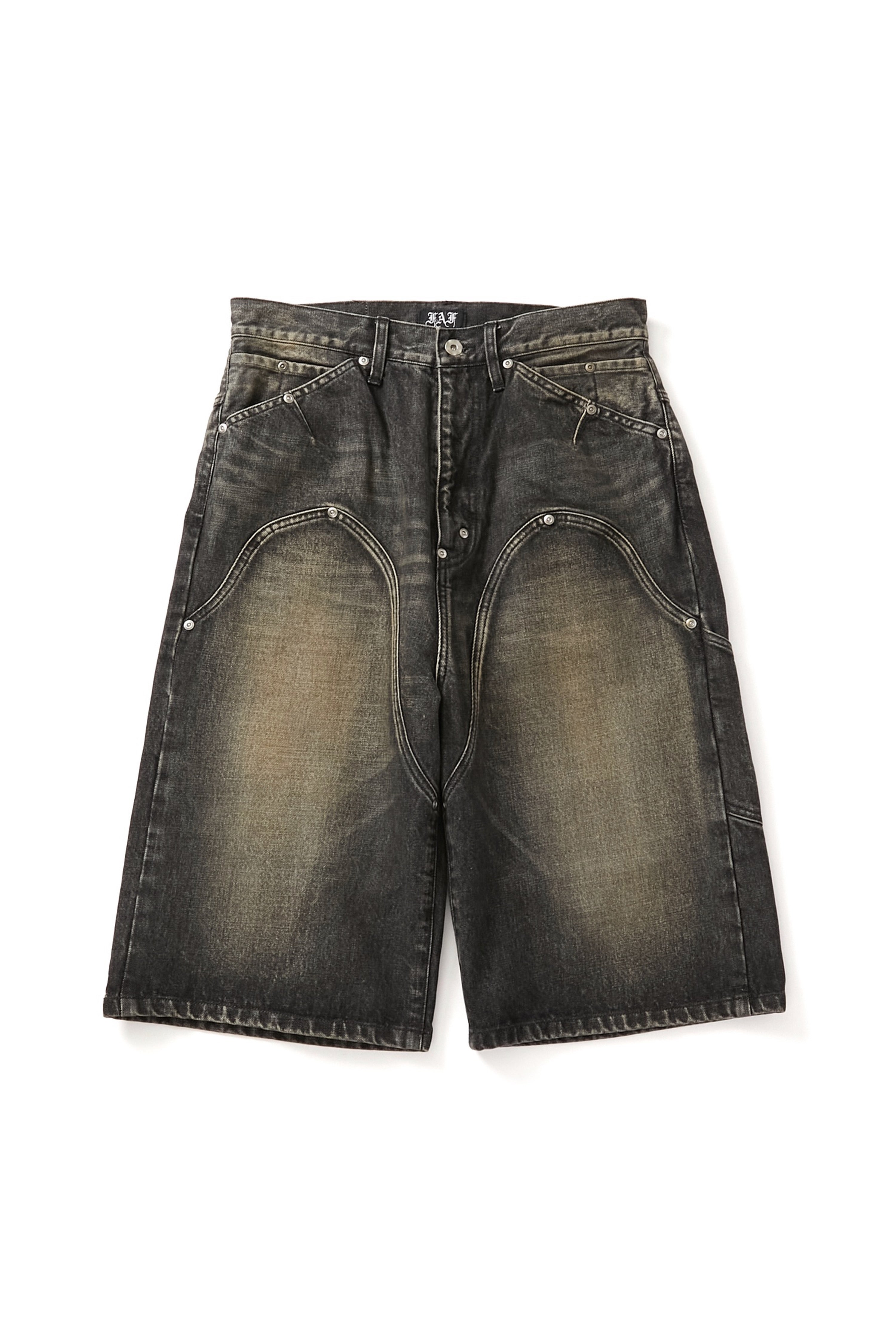 FAF(エフエーエフ)のNEWCOMMUNE Baggy Denim Shorts BLACKの通販