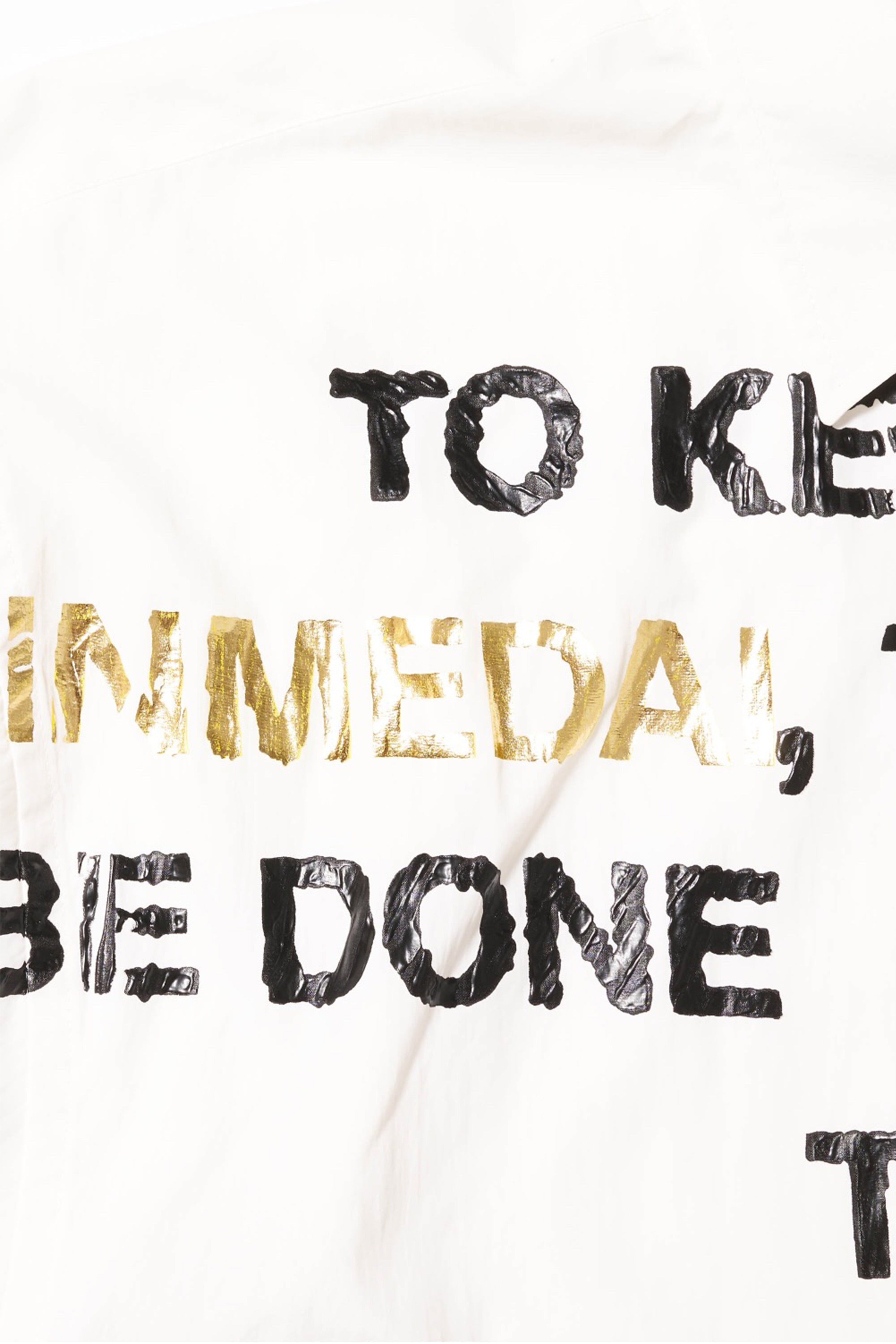 doublet(ダブレット)のKINMEDAI LINE MESSAGE SHIRT WHITEの通販 