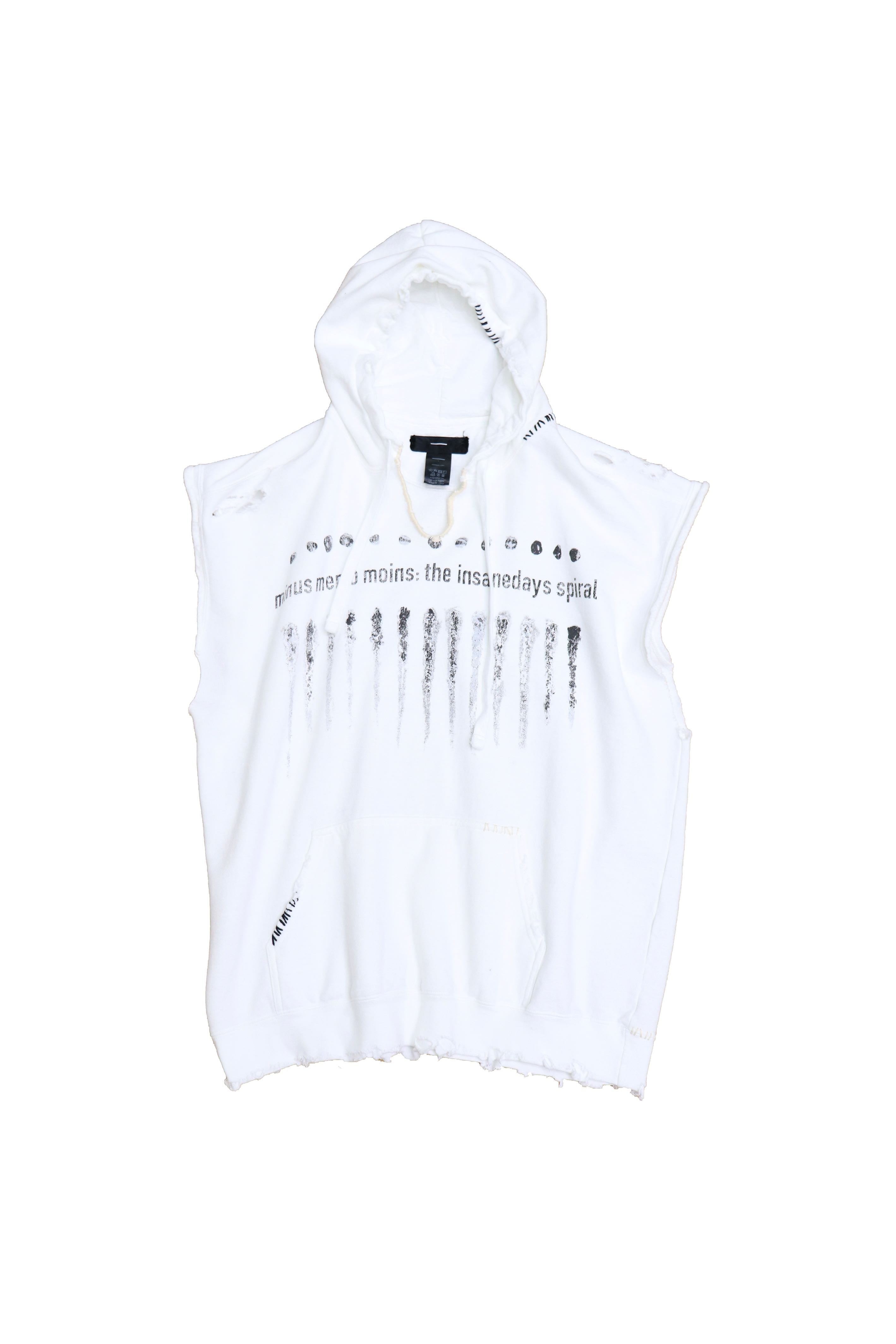 ー］Minus(マイナス)のBootleg Sleeveless Hoodie With Repaired SHINE 