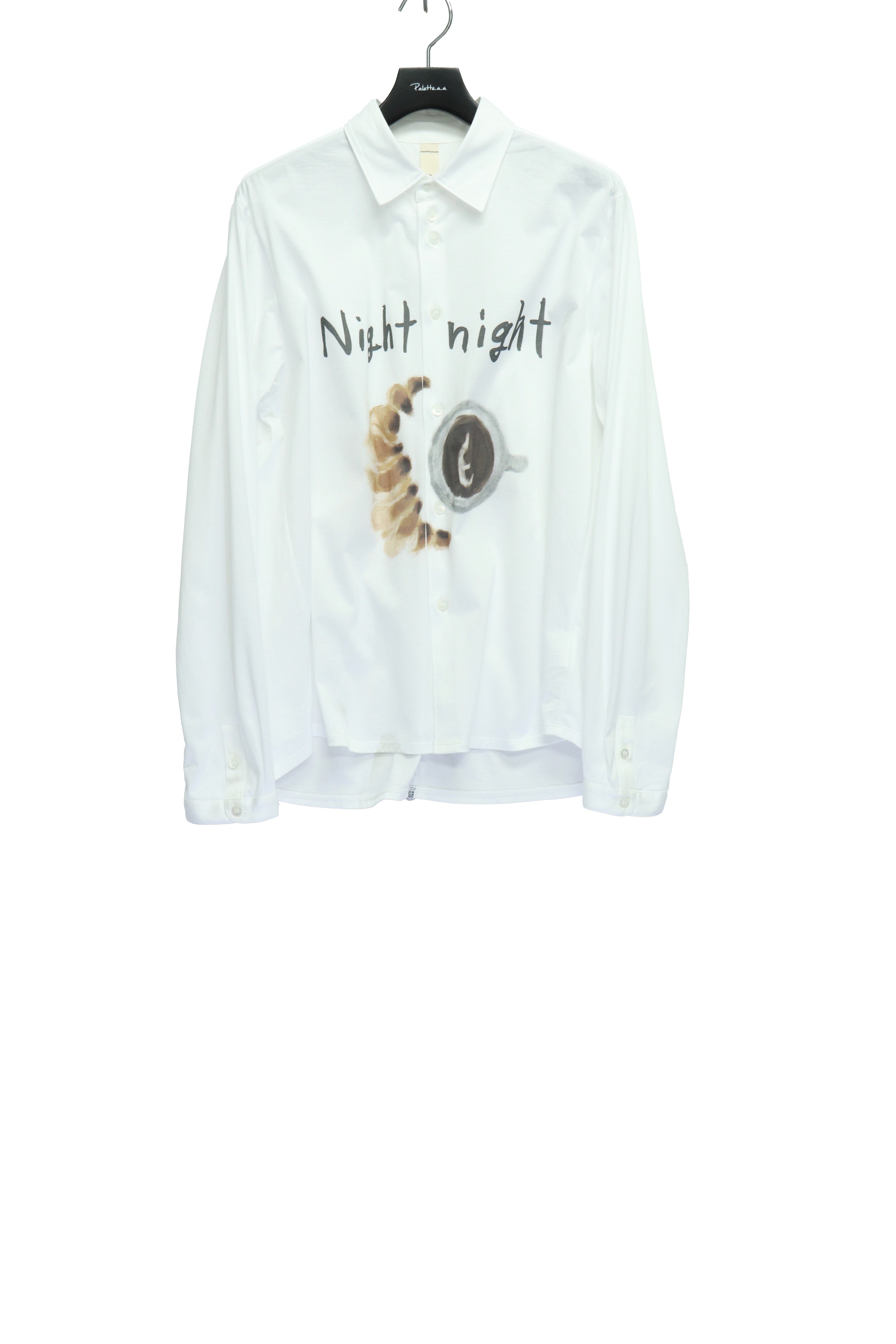 SHINYAKOZUKA(シンヤコヅカ)のHENRY CUFFS SHIRT WITH PRINTING WHITE