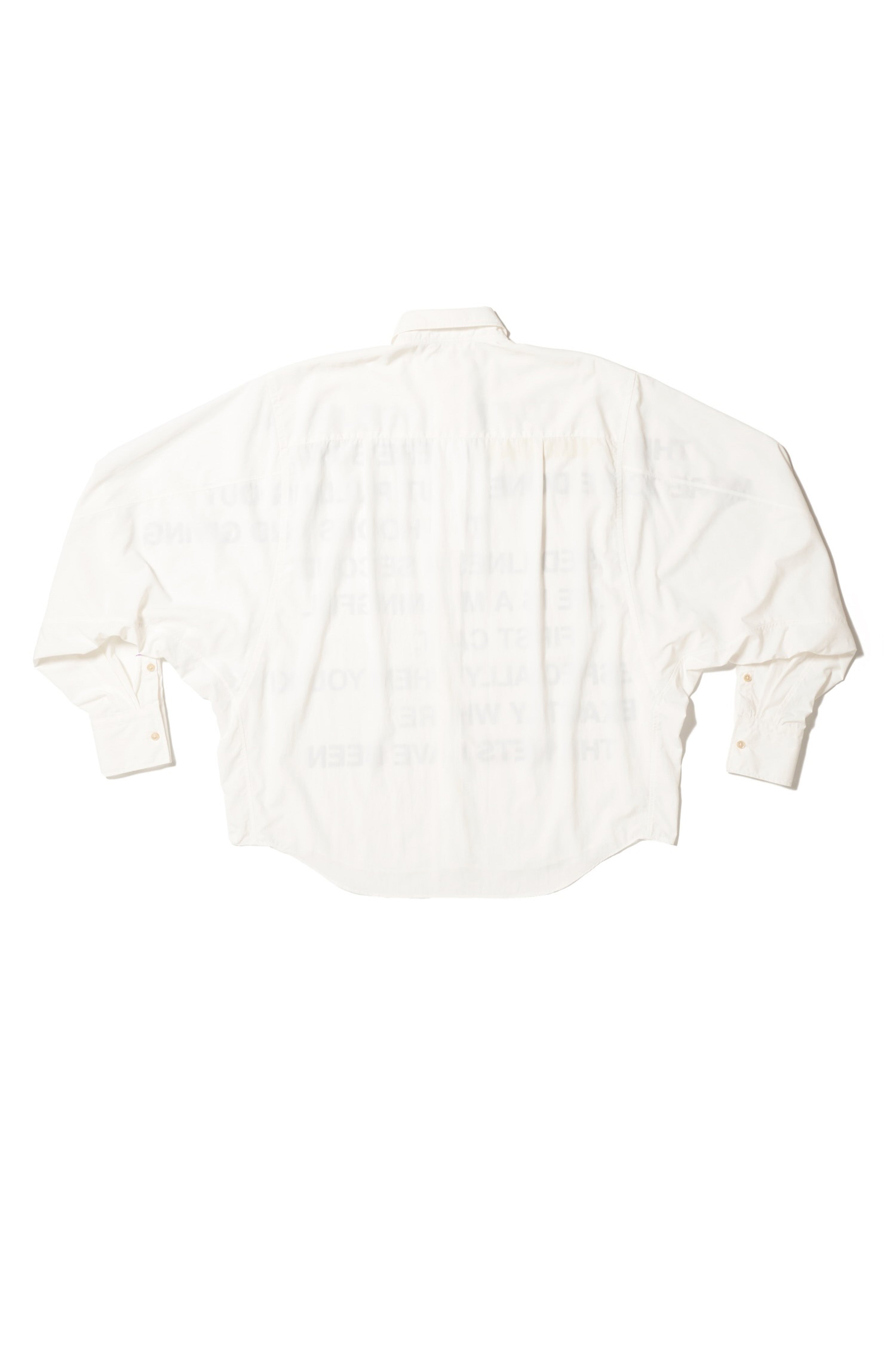 doublet(ダブレット)のKINMEDAI LINE MESSAGE SHIRT WHITEの通販