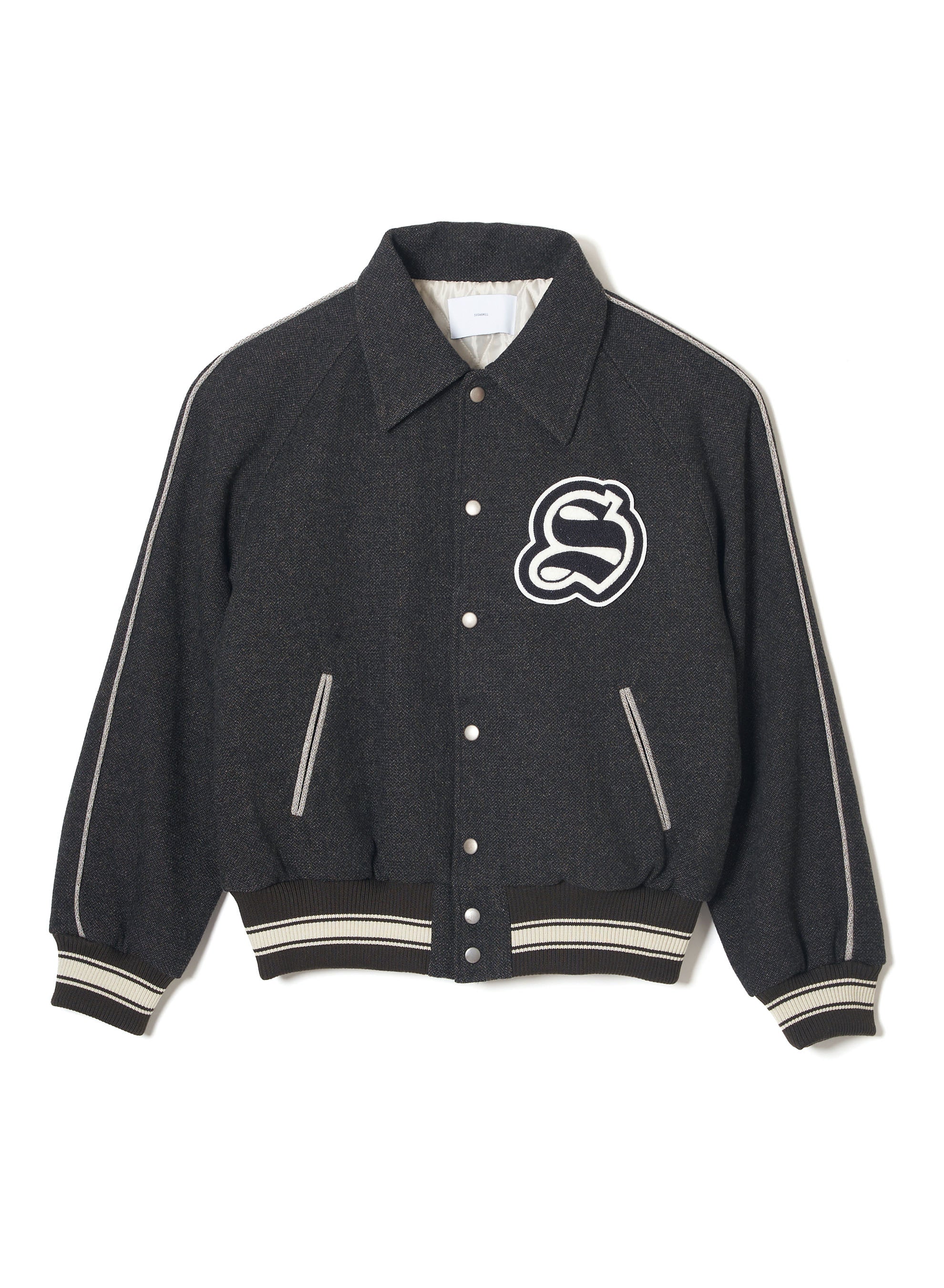 SUGARHILL(シュガーヒル)のMELTON STADIUM JACKET HEATHER BLACKの通販