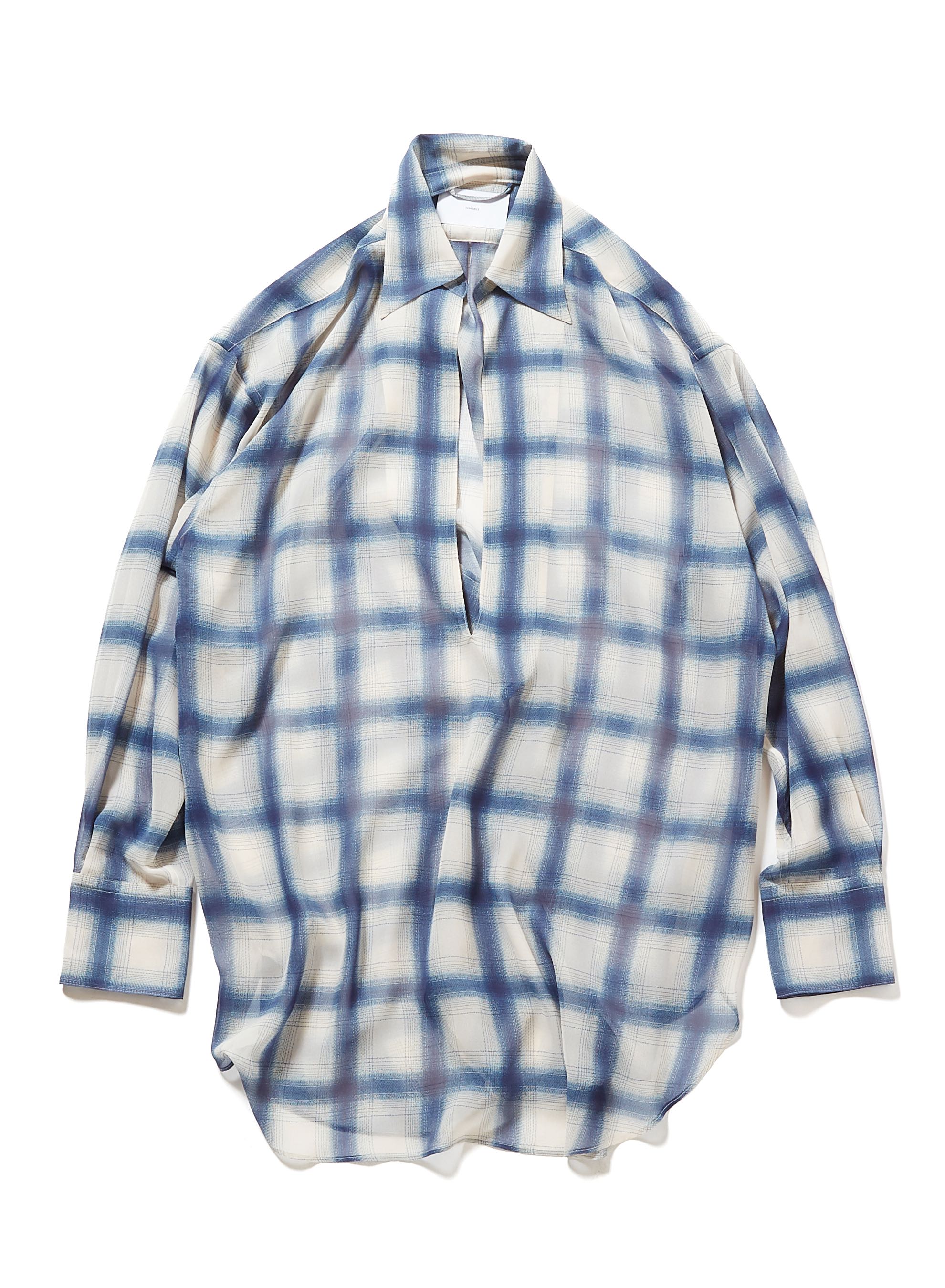 SUGARHILL(シュガーヒル)のSHEER OMBRE BLOUSE IVORY&BLUEの通販 SUGARHILL(シュガーヒル)のSHEER OMBRE BLOUSE IVORY&BLUEの通販