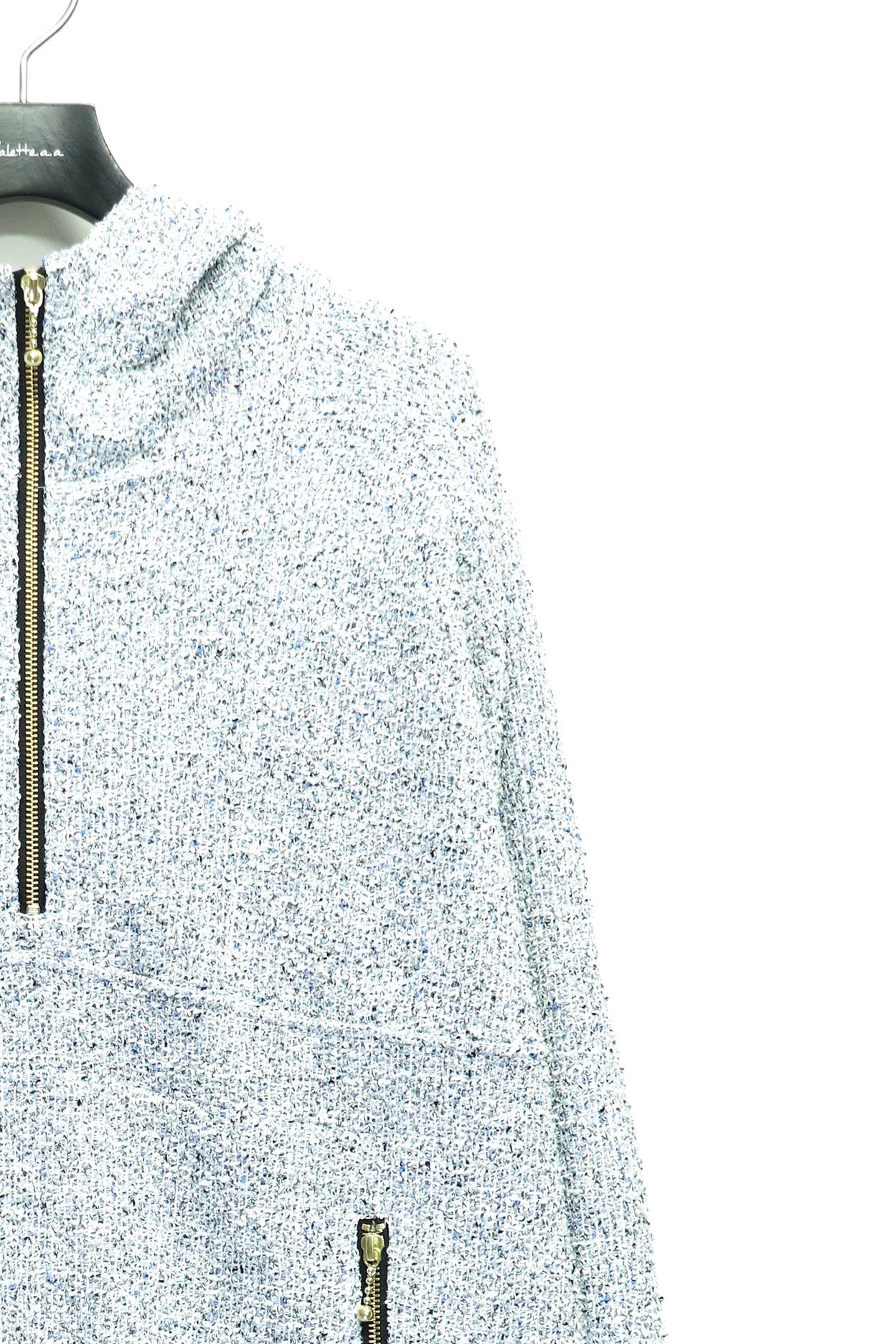 Taiga Igari(タイガ イガリ)のTweed Untech Hoodie WHITEの通販