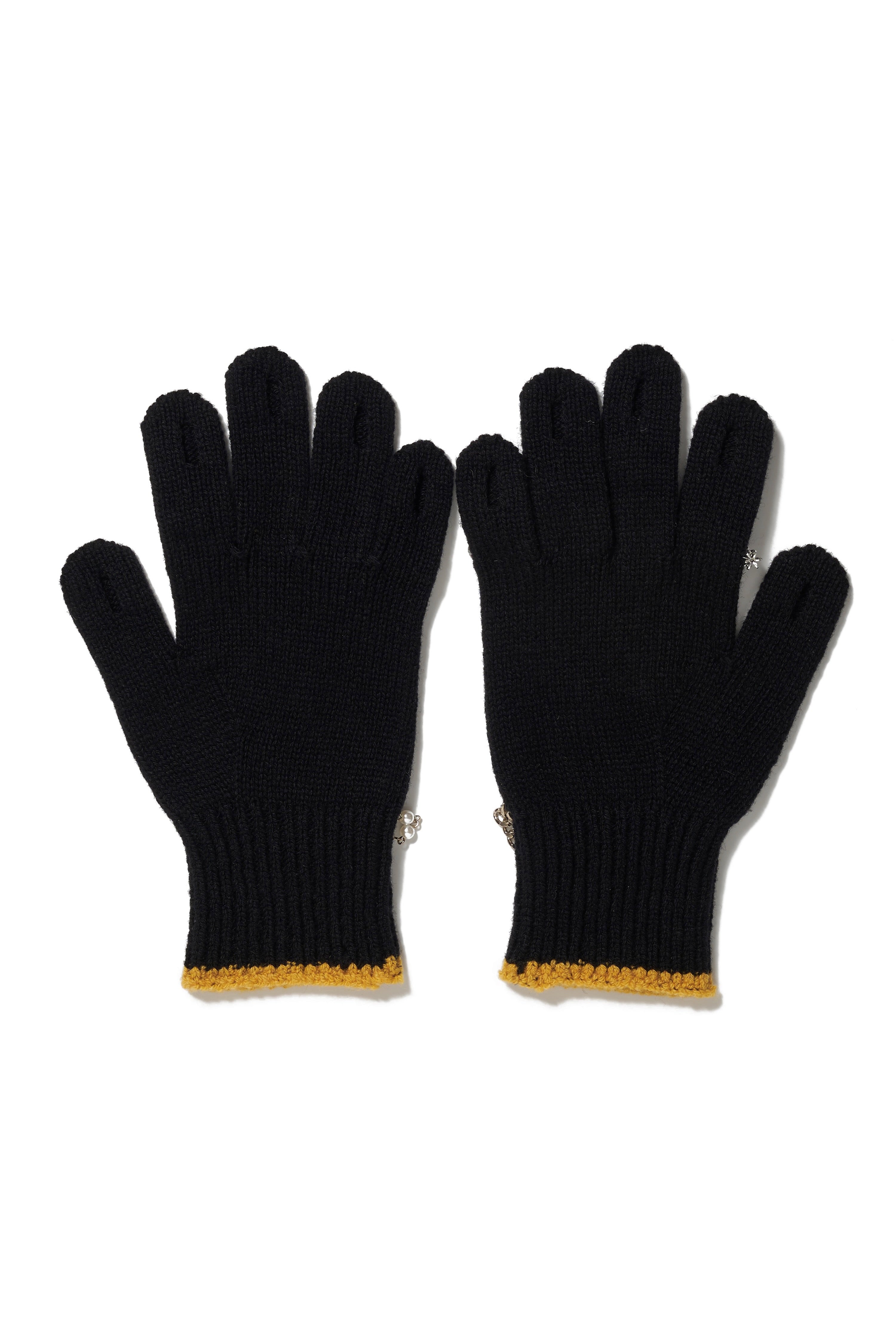 doublet(ダブレット)のKNIT GLOVES WITH RINGS BLACKの通販｜PALETTE