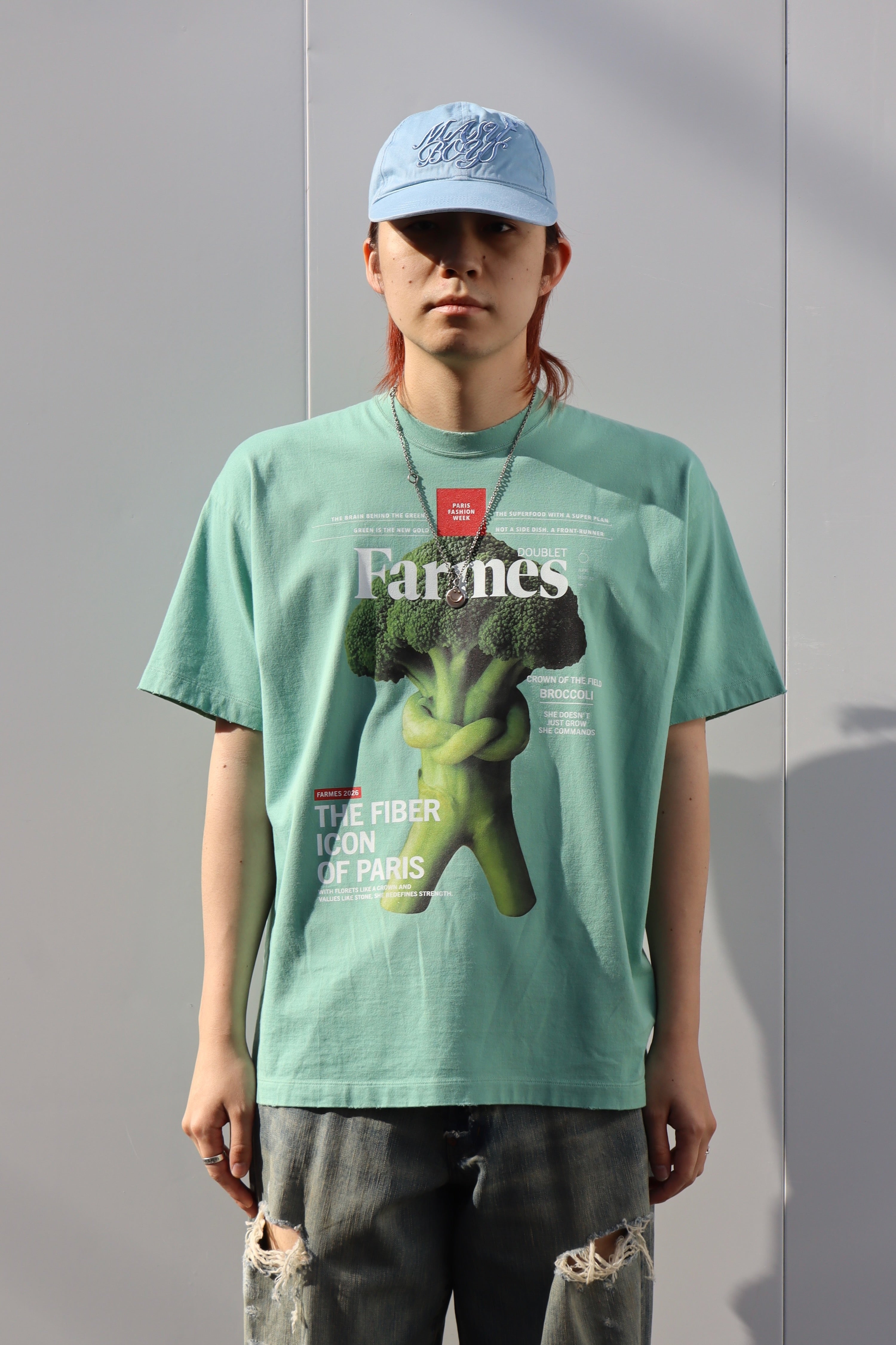 doublet(ダブレット)のFARMES MAGAZINE COVER T-SHIRT GREENの通販
