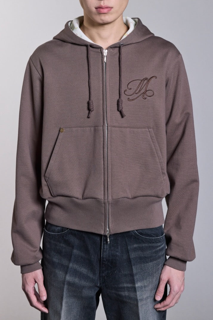 MASU(エムエーエスユー)の2026aw MB FLOWER ZIP-UP HOODIE BROWNの通販 