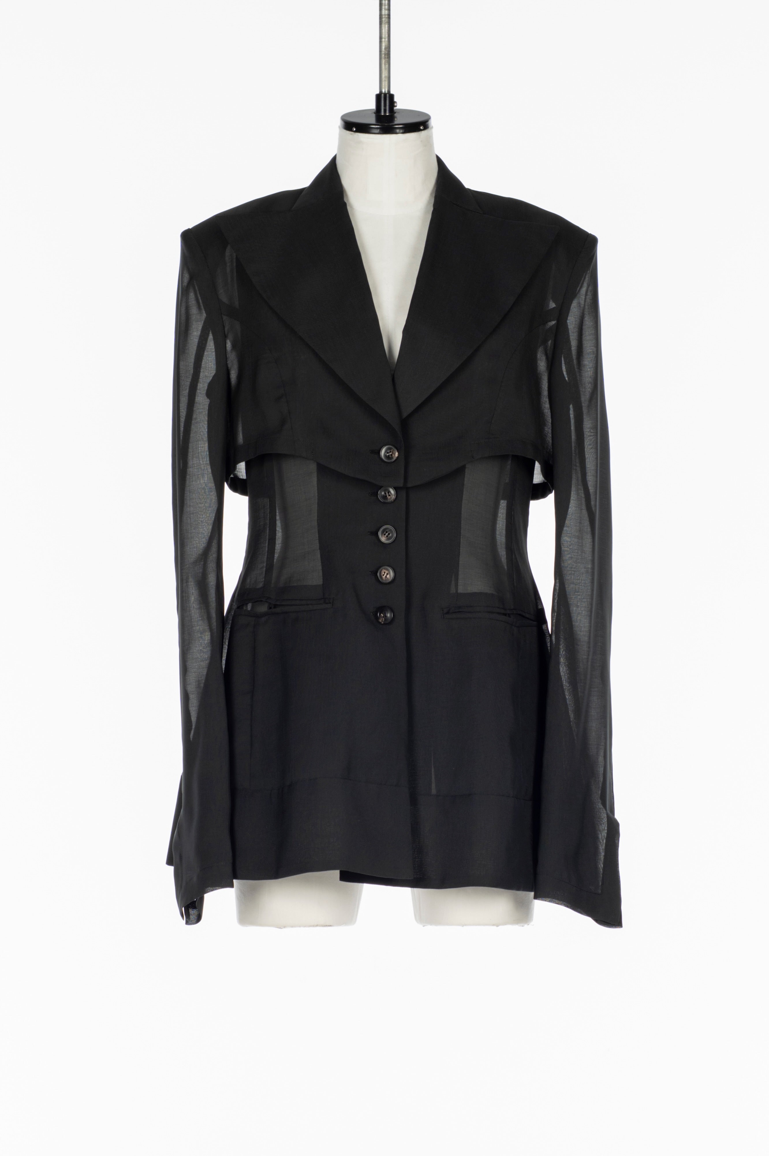 ジャケット・アウター Fetico knitted tailored jacket FETICO(フェティコ)の3-WAY SHEER TAILORED JACKETの通販｜PALETTE art