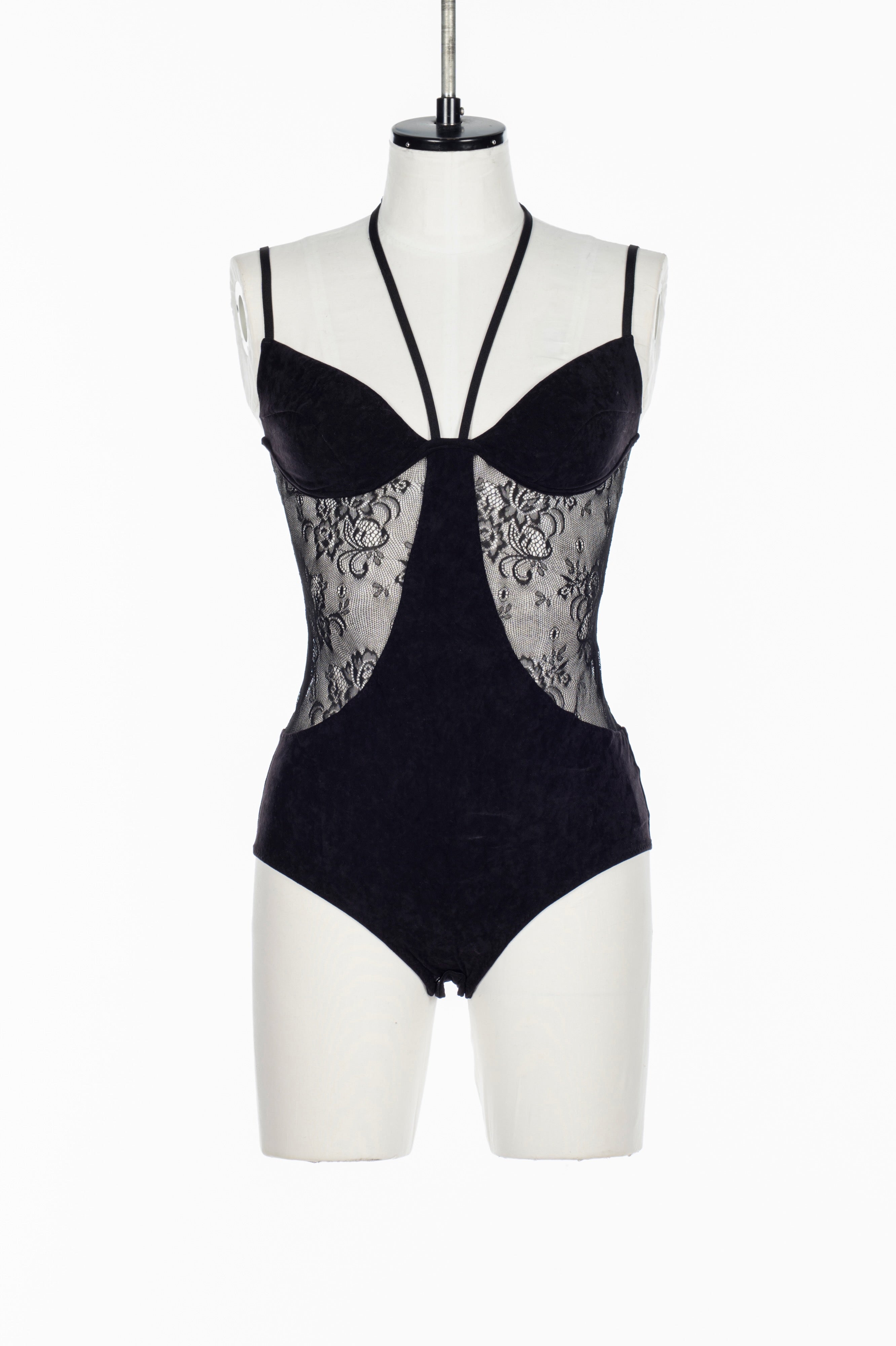 FETICO(フェティコ)のSHEER PANELED VELOUR BODYSUITの通販｜PALETTE