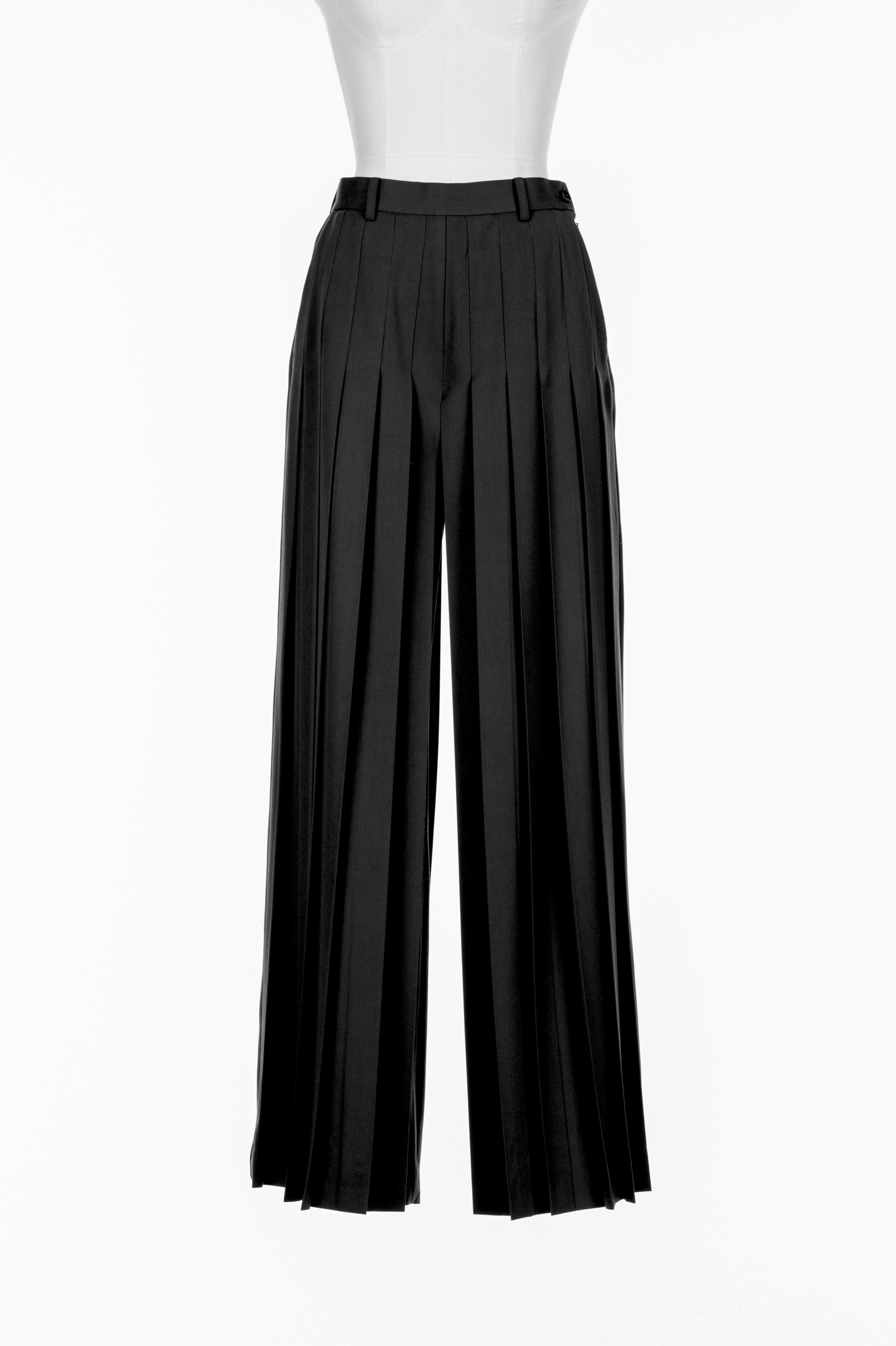 パンツ fetico FETICO(フェティコ)のFINE WOOL SUITING PLEATED TROUSERS(デニム)の