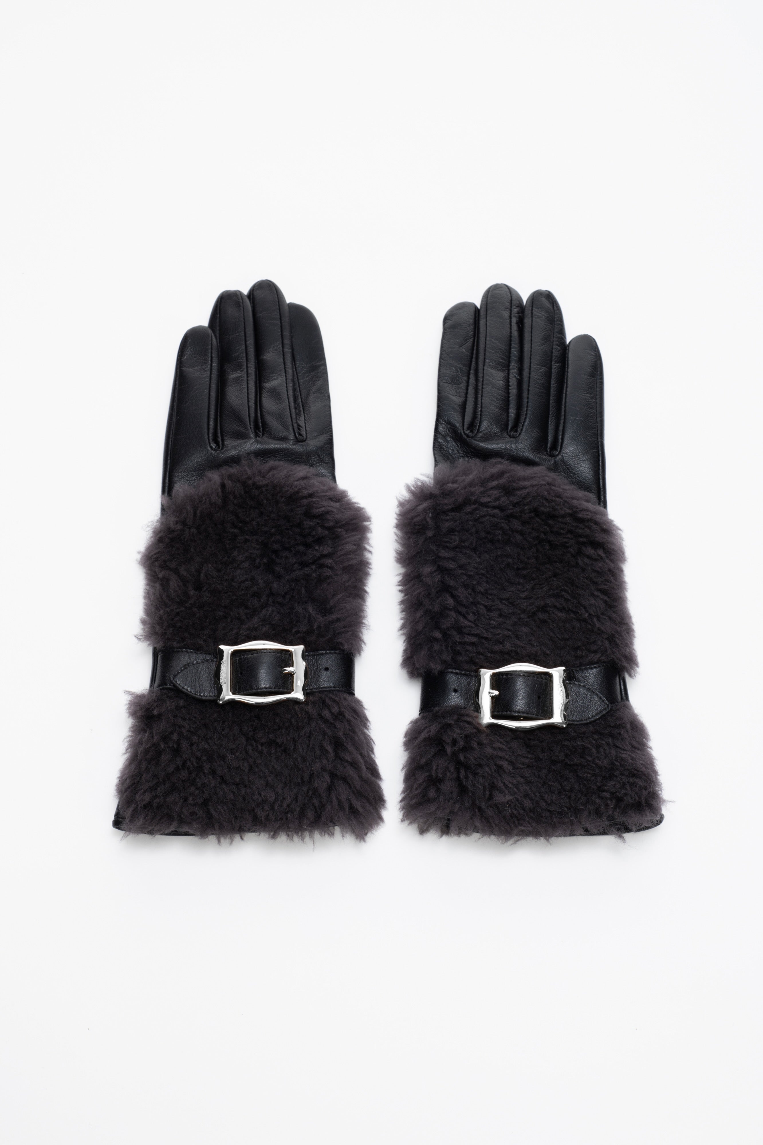 FETICO グローブ FETICO(フェティコ)のWOOL BOA-TRIM LEATHER GLOVESの通販｜PALETTE