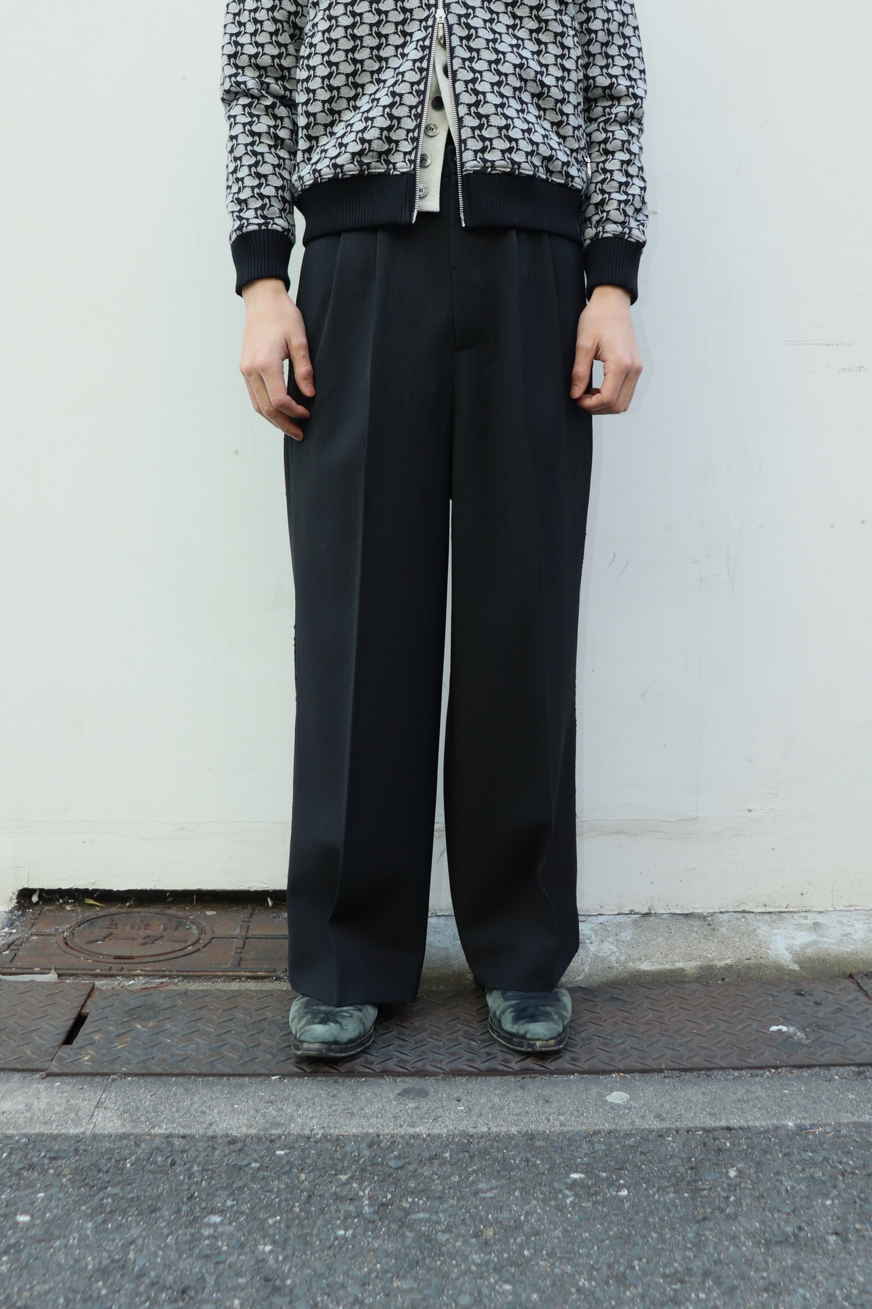 MASU(エムエーエスユー)のAGED CANVAS WIDE TROUSERS BLACK EBONYの