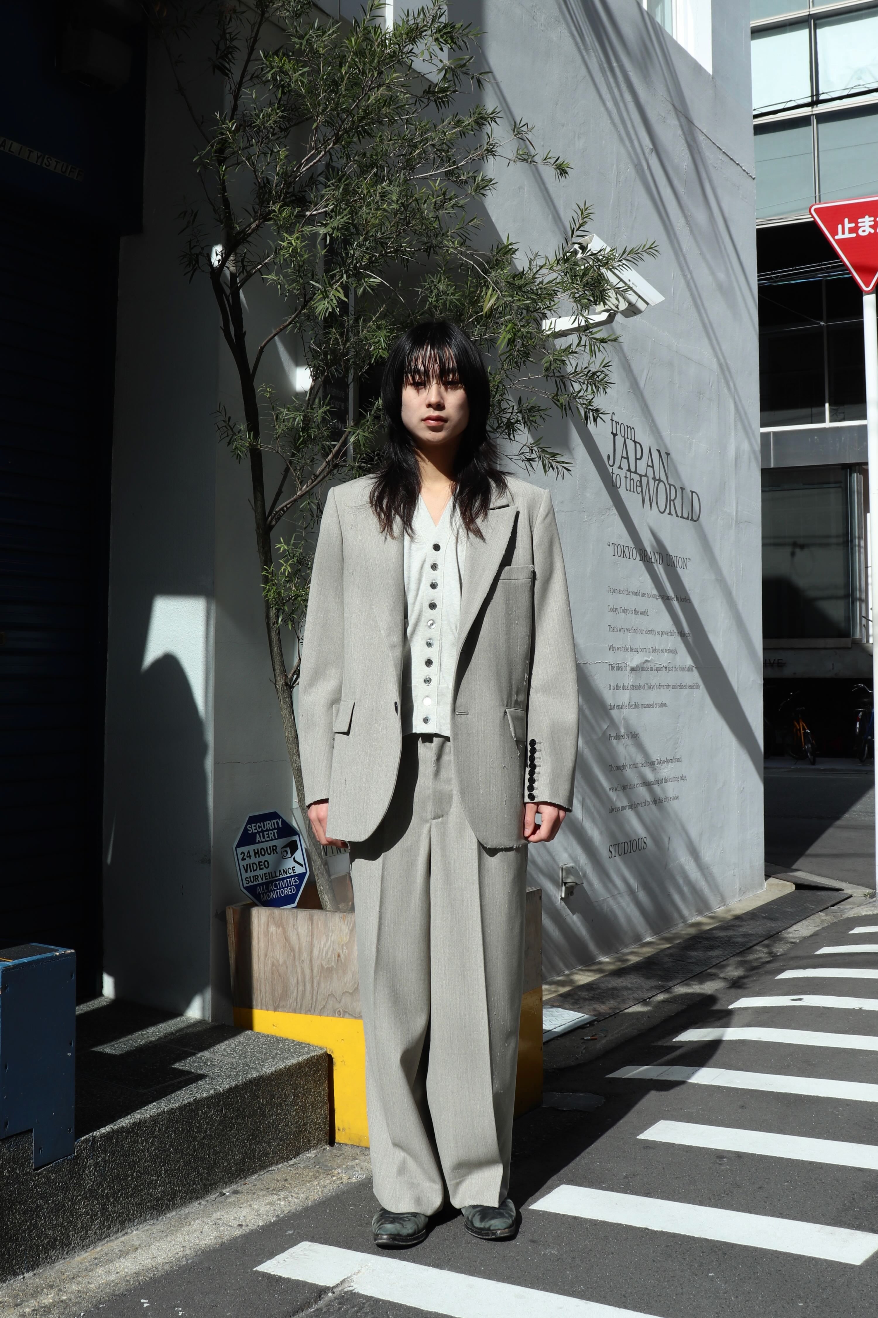 パンツ MASU 26SS AGED CANVAS WIDE TROUSERS 48 MASU(エムエーエスユー)のAGED CANVAS WIDE TROUSERS WHITE BIRCHの