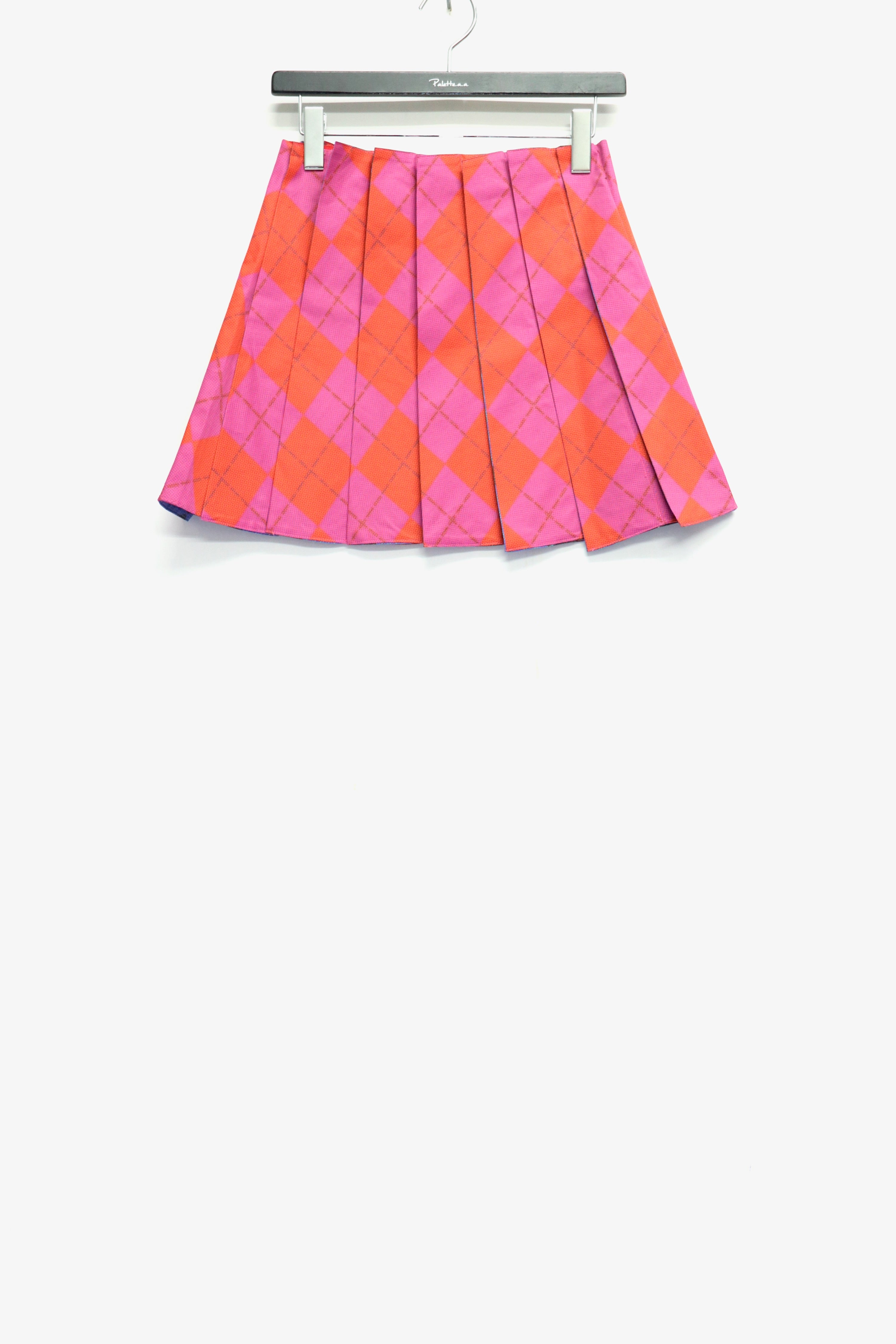 LEEANN HUANG(リーアン ホアン)のARGLYE FLIP PLEAT MINI SKIRT PINK