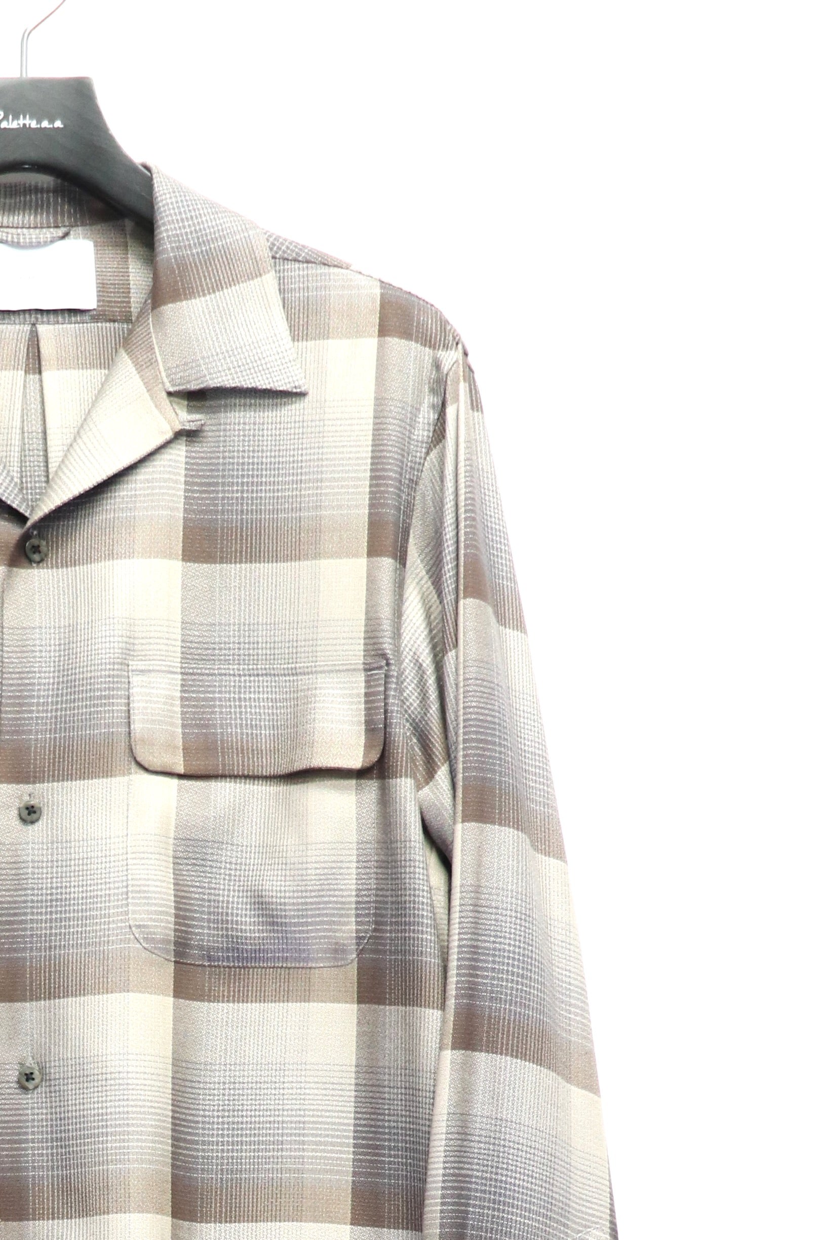 SUGARHILL(シュガーヒル)のOMBRE OPEN COLLAR SHIRT ECRU GRAYの通販