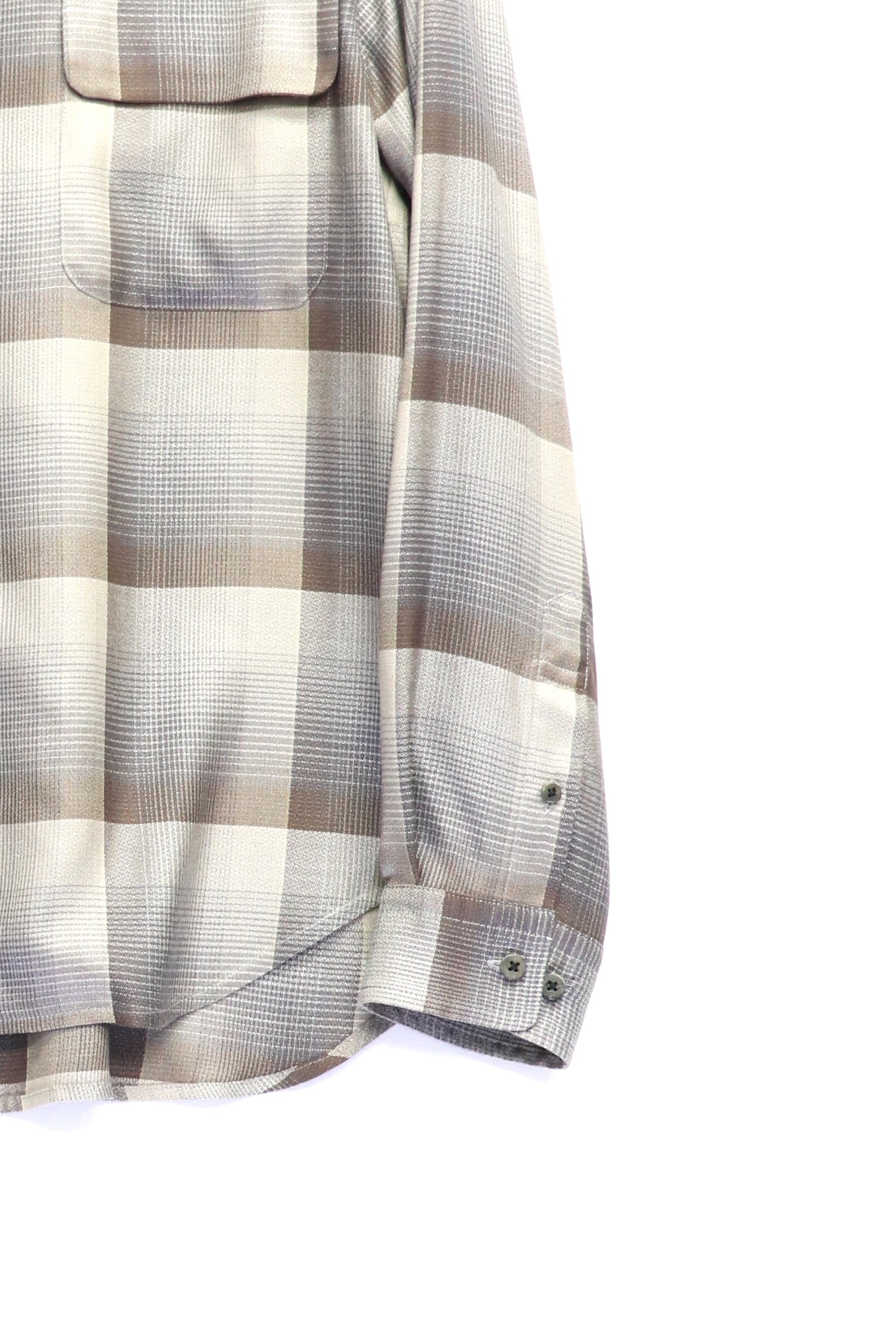 SUGARHILL(シュガーヒル)のOMBRE OPEN COLLAR SHIRT ECRU GRAYの通販