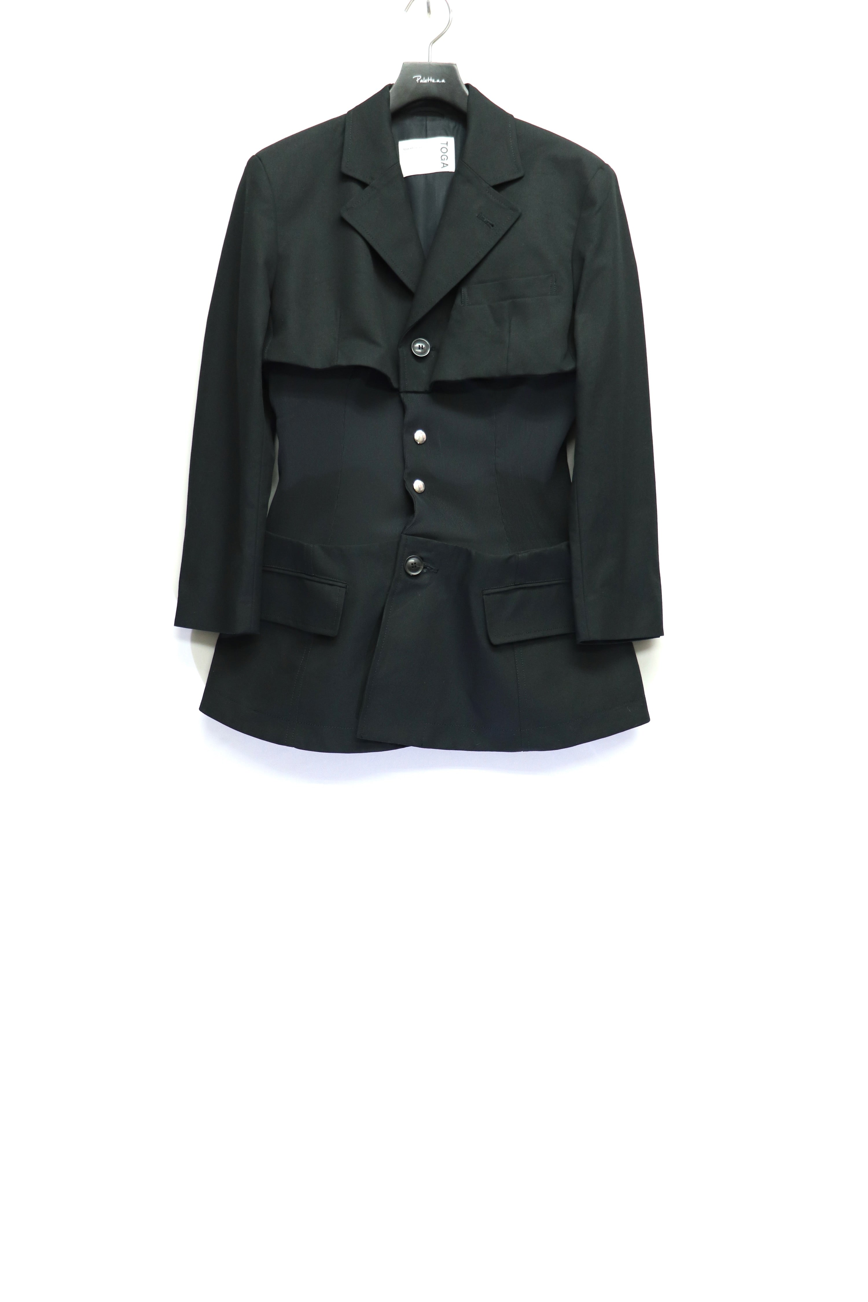 TOGA(トーガ)のRibbed waist jacket BLACKの通販｜PALETTE art aliveの