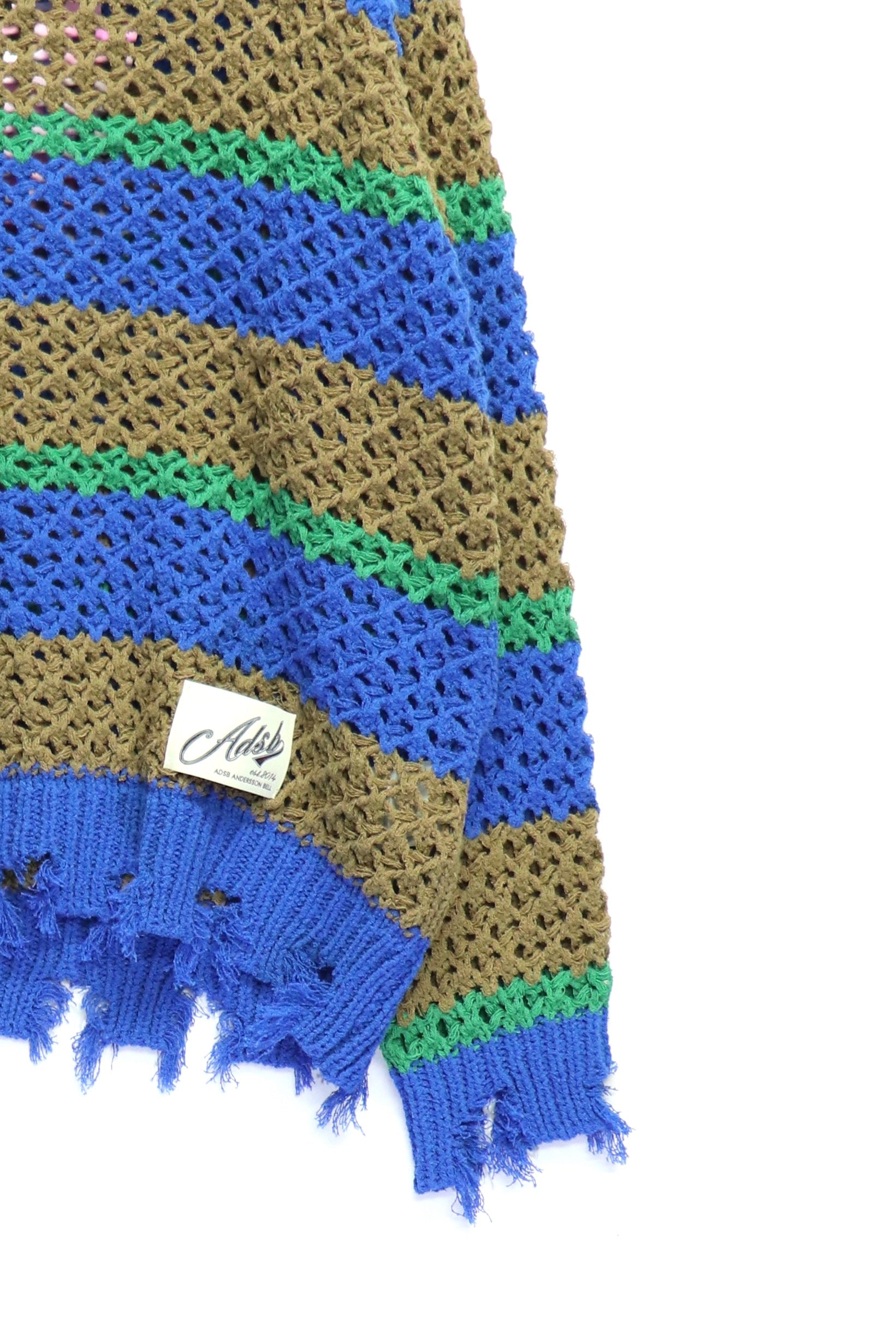 ANDERSSON BELL(アンダースンベル)のDAMAGED STRIPE BOATNECK SWEATER
