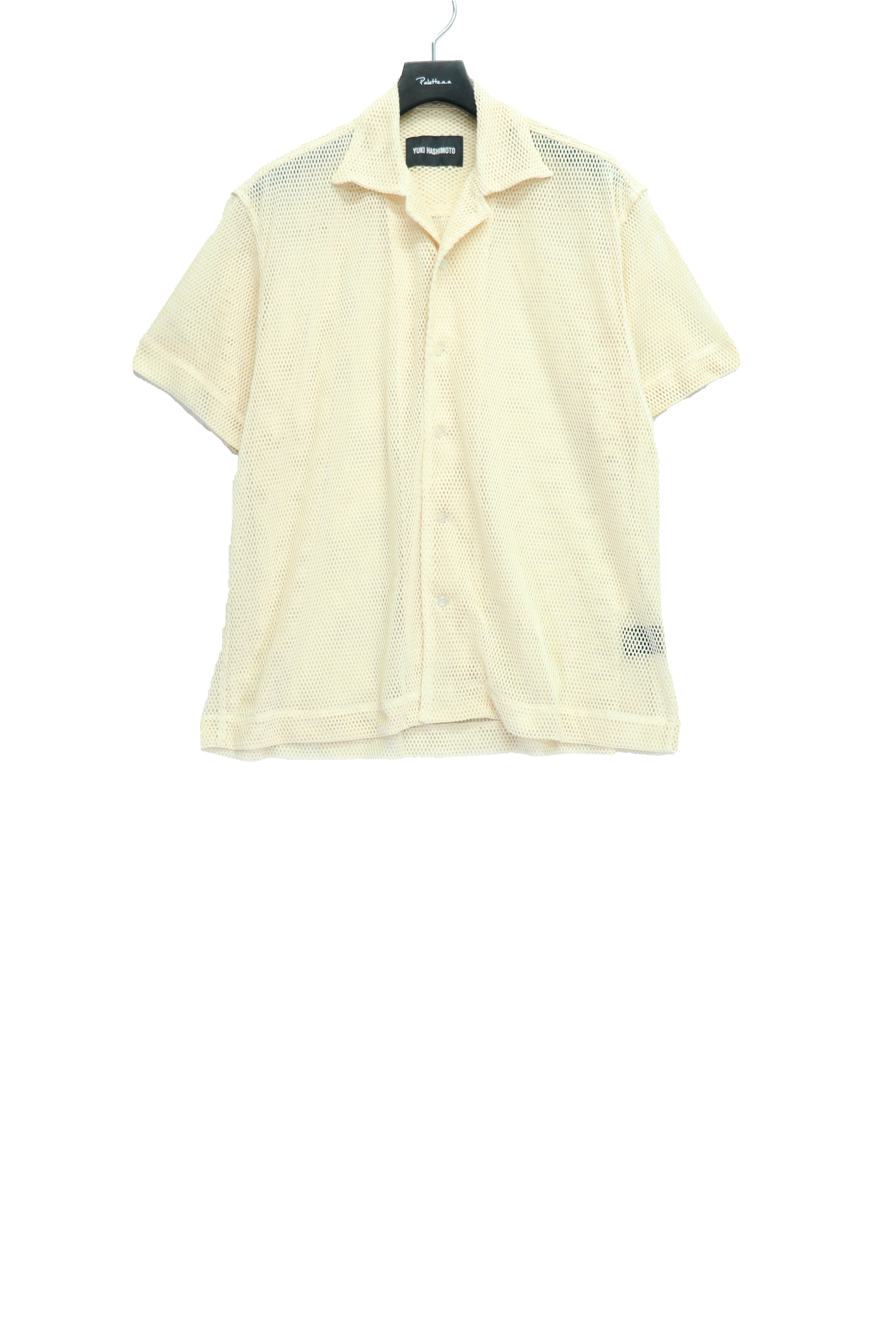 YUKI HASHIMOTO(ユウキハシモト)のMESH OPEN COLLAR SHIRTS BEIGEの 