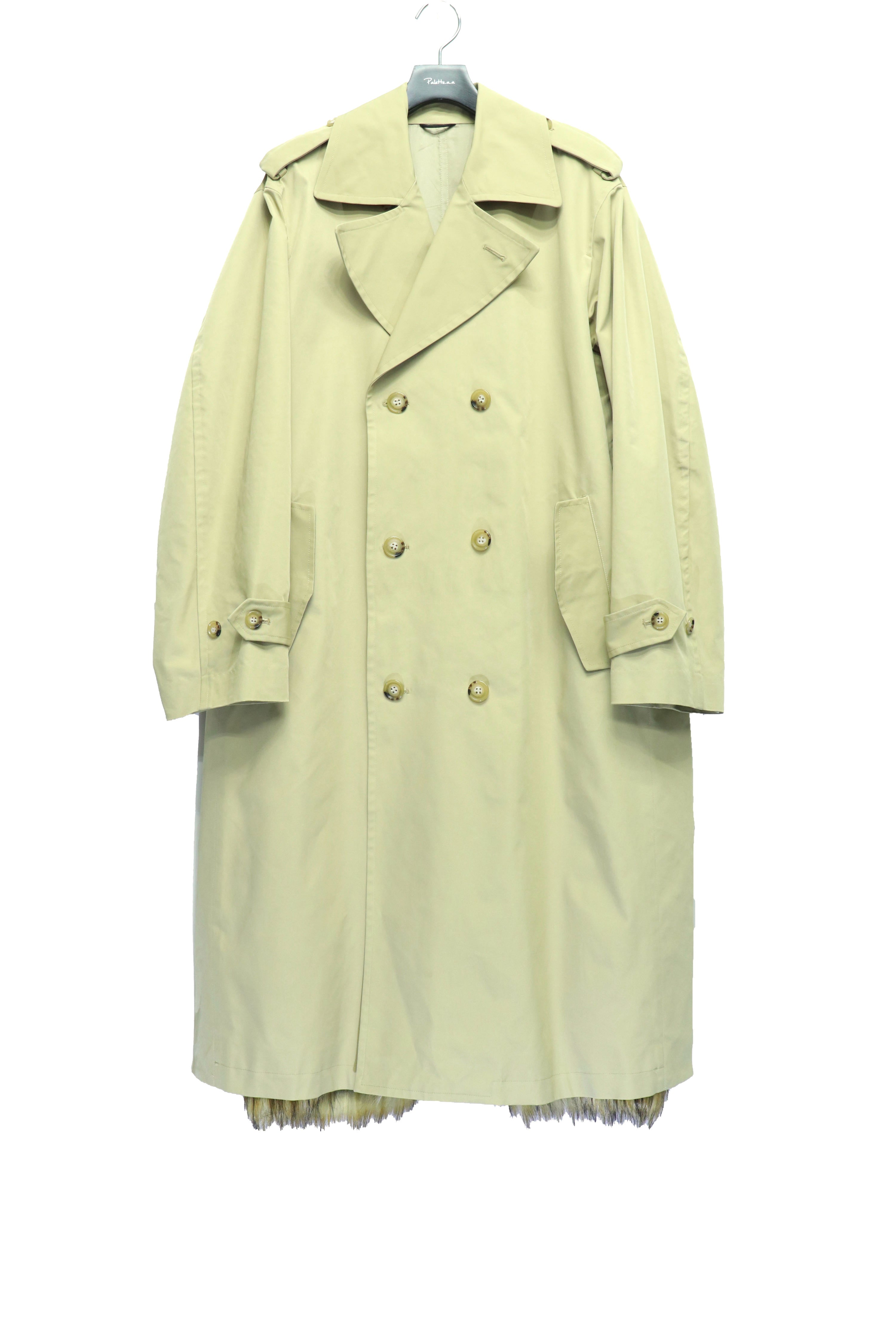 TOGA VIRILIS(トーガ ビリリース)のTrench coat with fur BEIGEの通販 