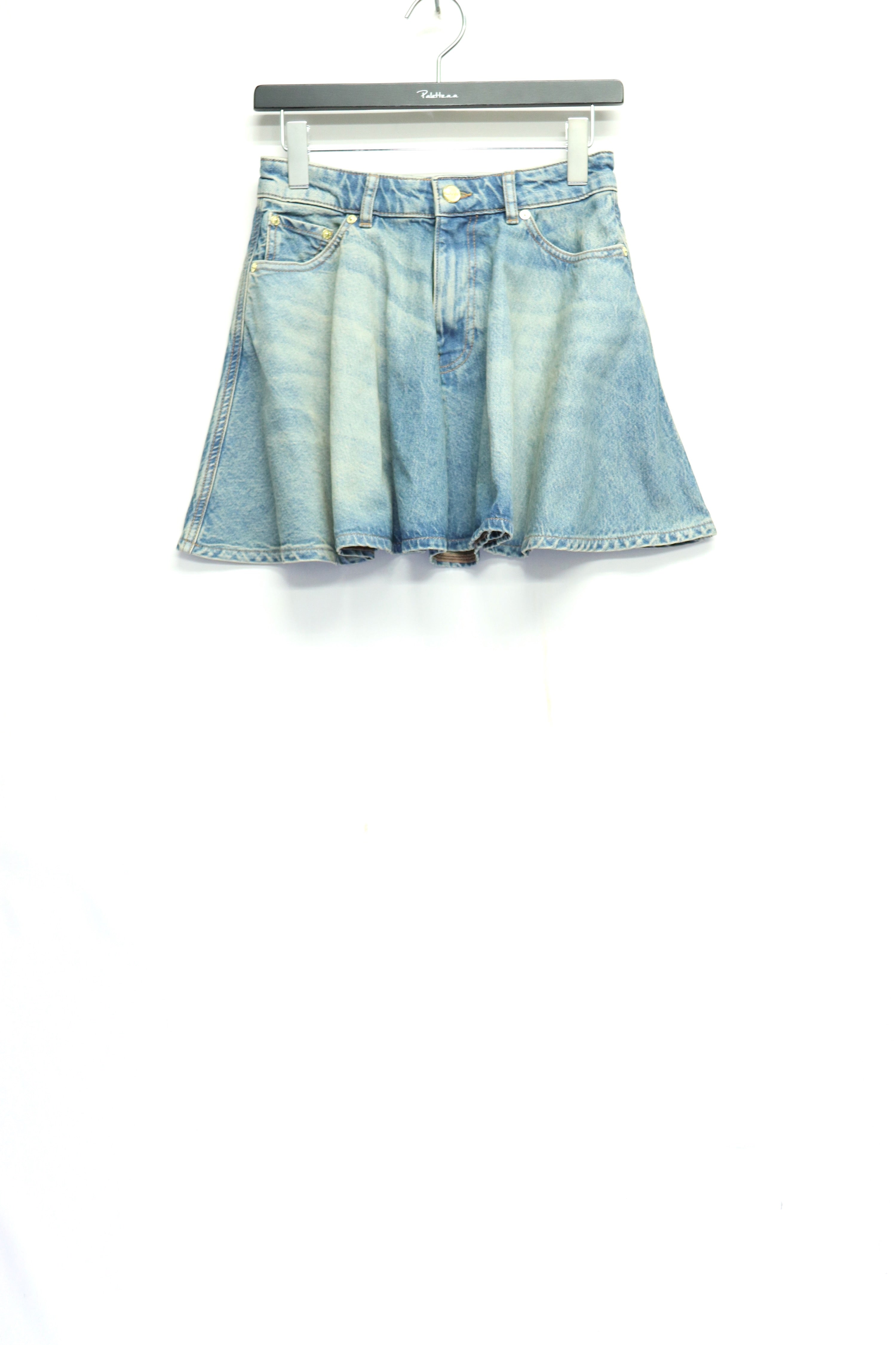 GANNI(ガニー)のTint Rigid Denim Mini Skirt Mid Blue Vintageの通販