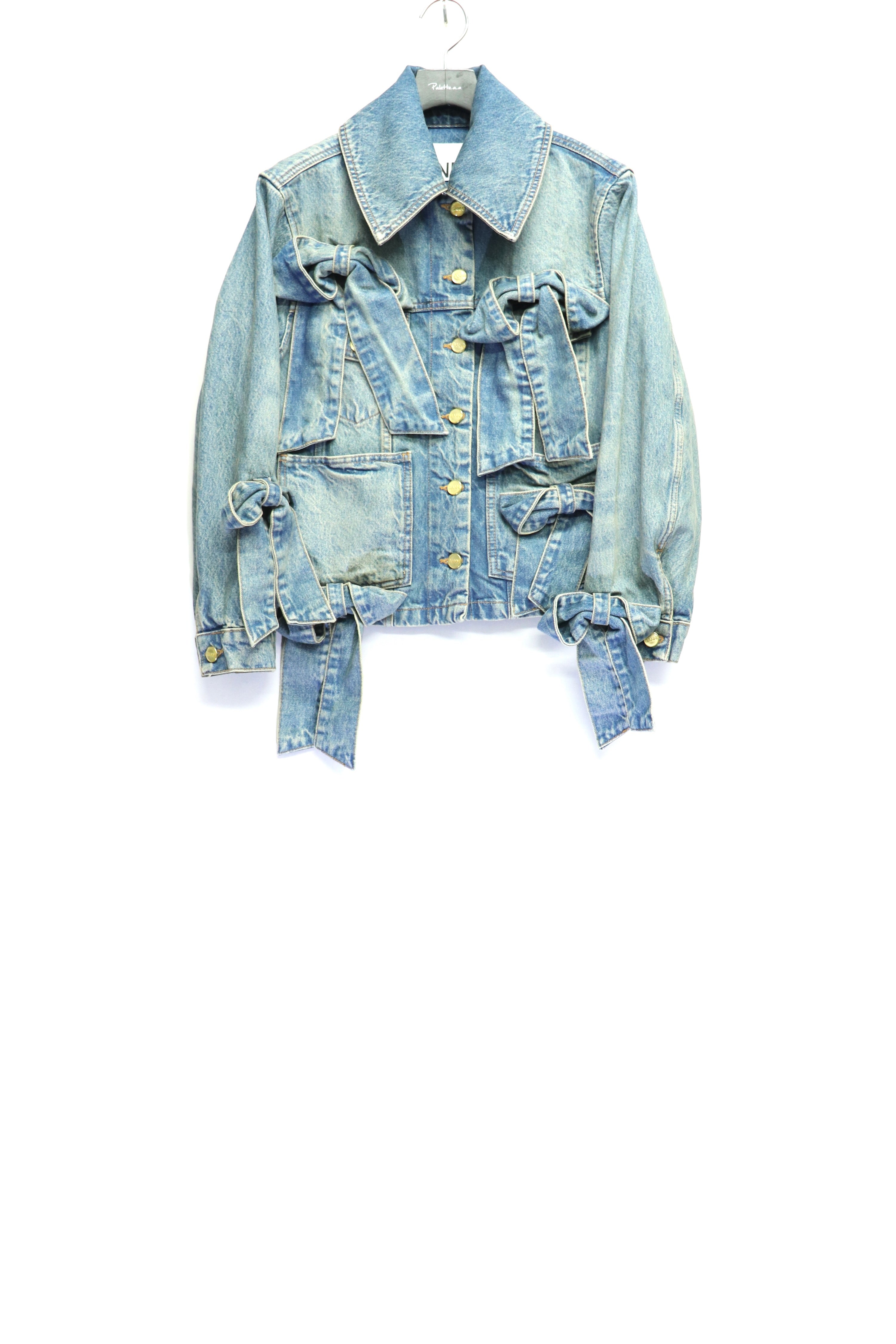 GANNI(ガニー)のTint Rigid Denim Bow Jacket Mid Blue Vintageの通販