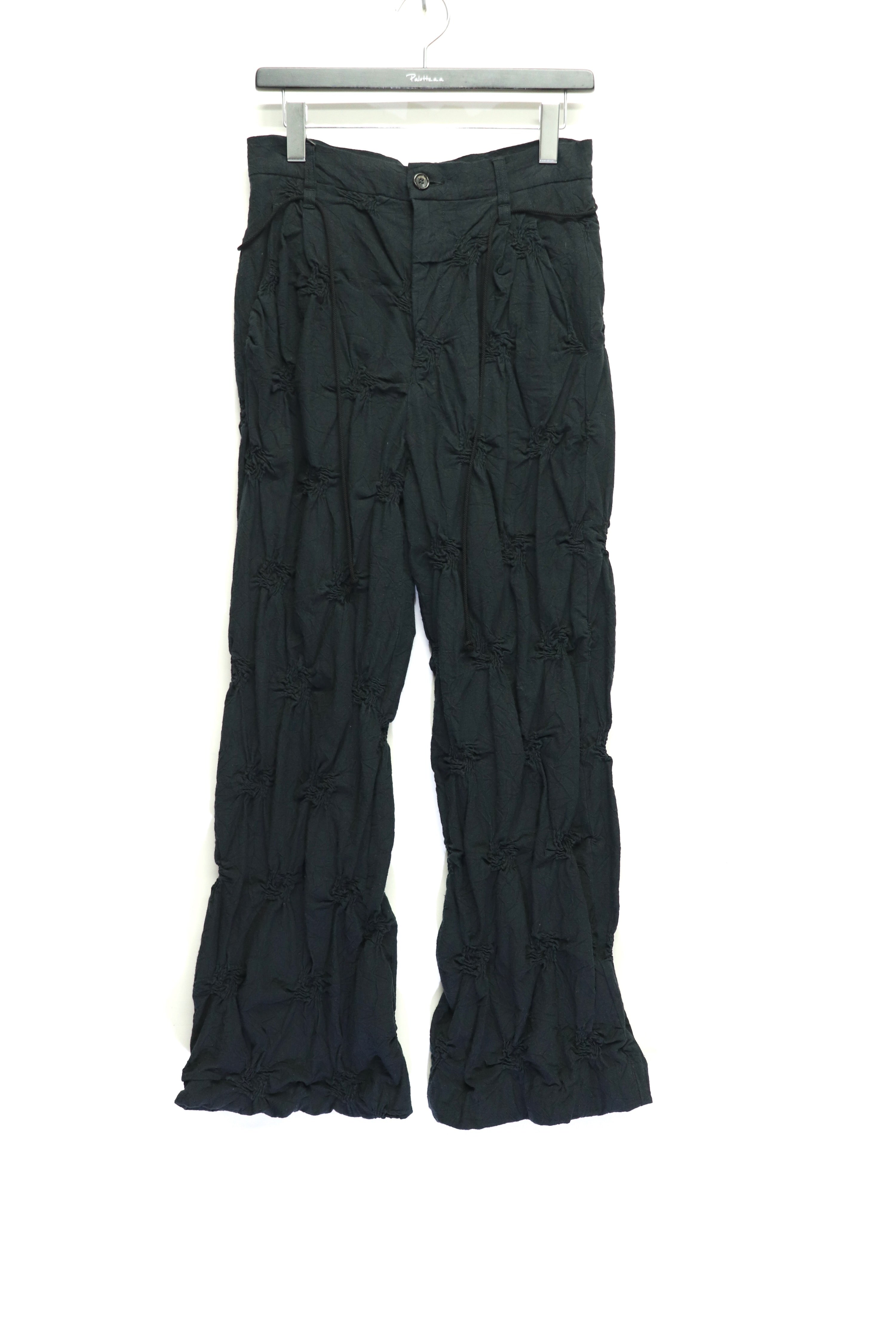 パンツ BELPER PANTS BELPER(ベルパー)の23SS EMBROIDERY LINEN SLACKS BLACKの通販