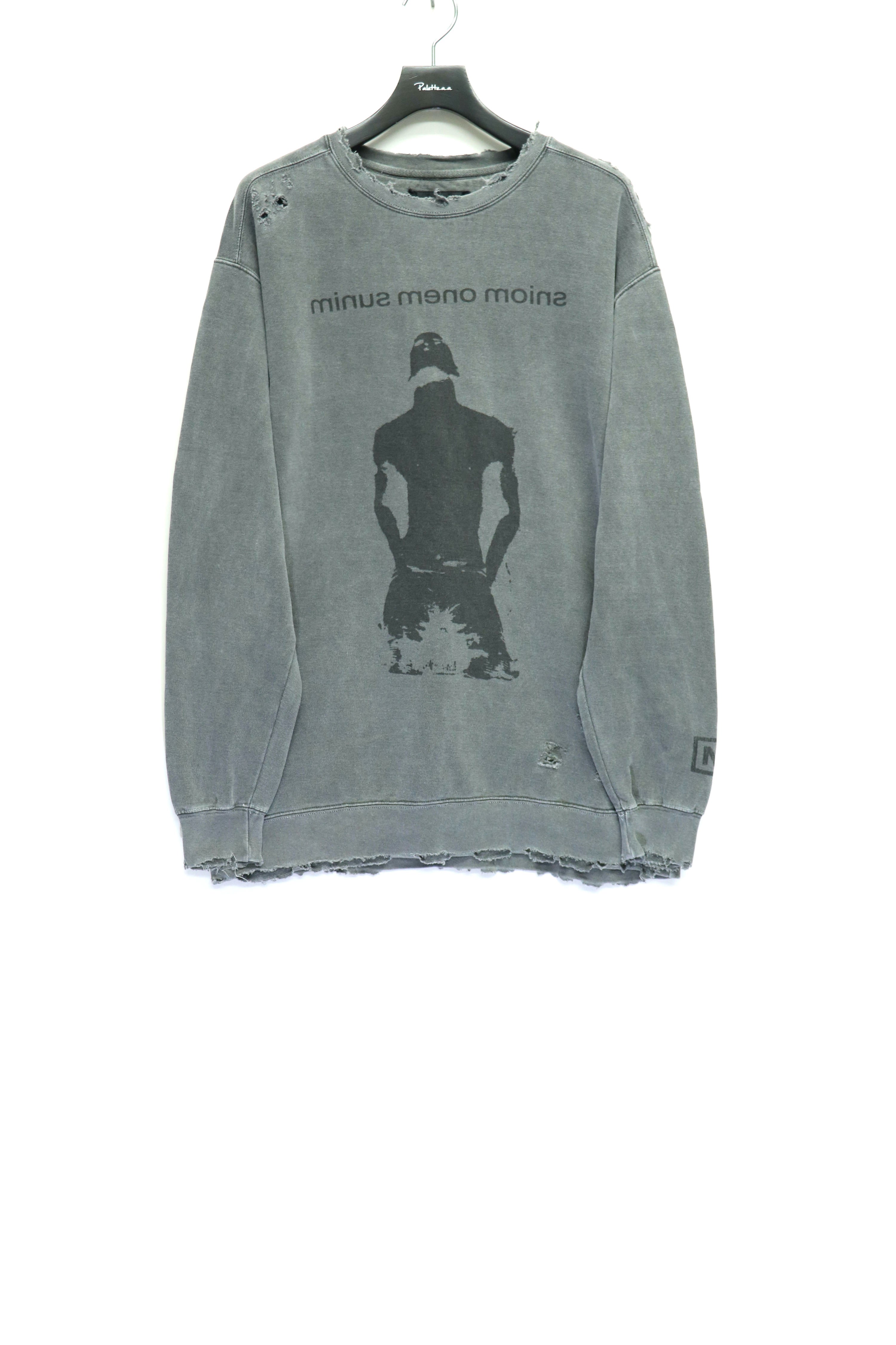 ［ー］Minus(マイナス)のBOOTLEG Crew Sweat with DAMAGED