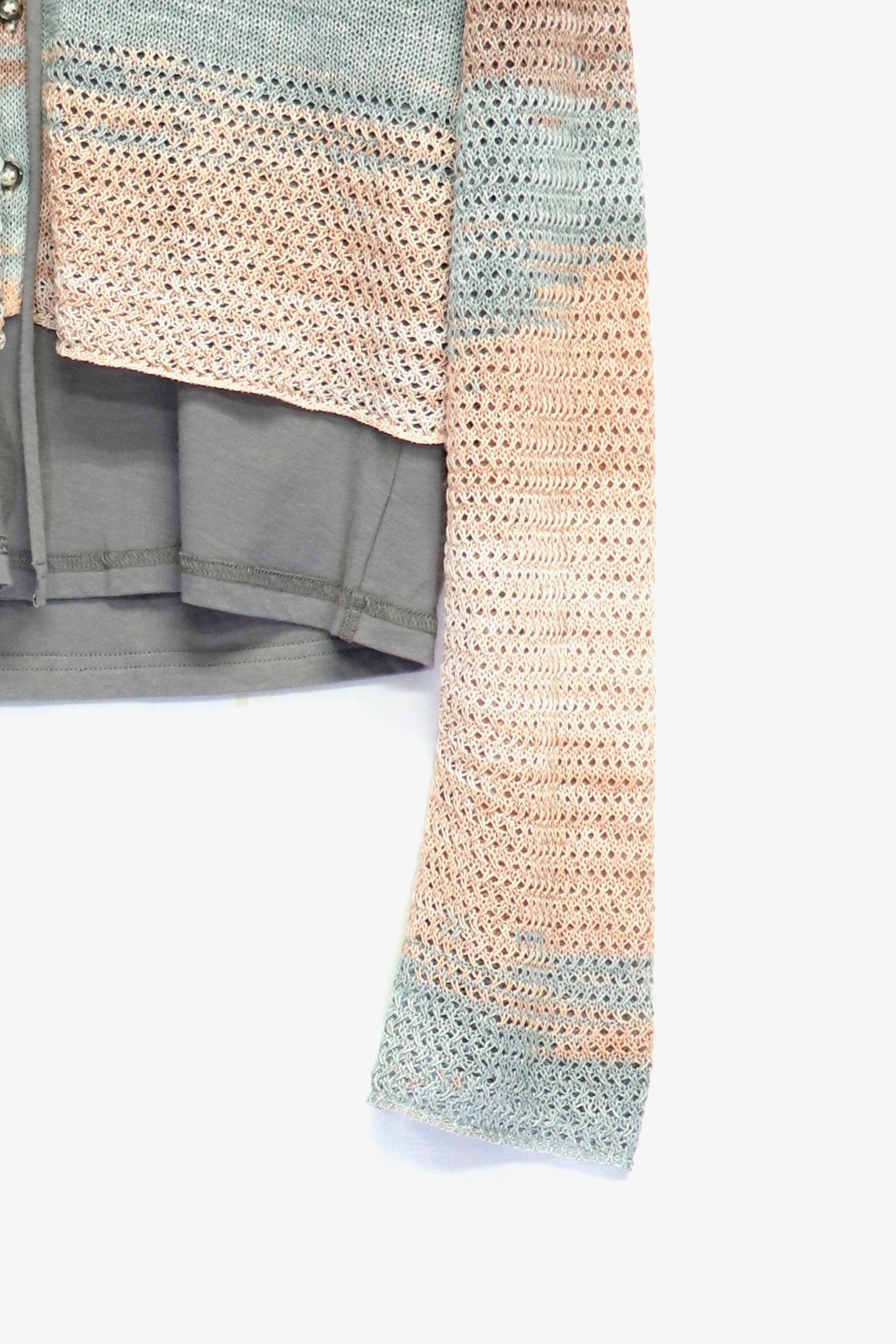PERVERZE(パーバーズ)のDouble T-Layered Knit Cardigan BEIGEの通販