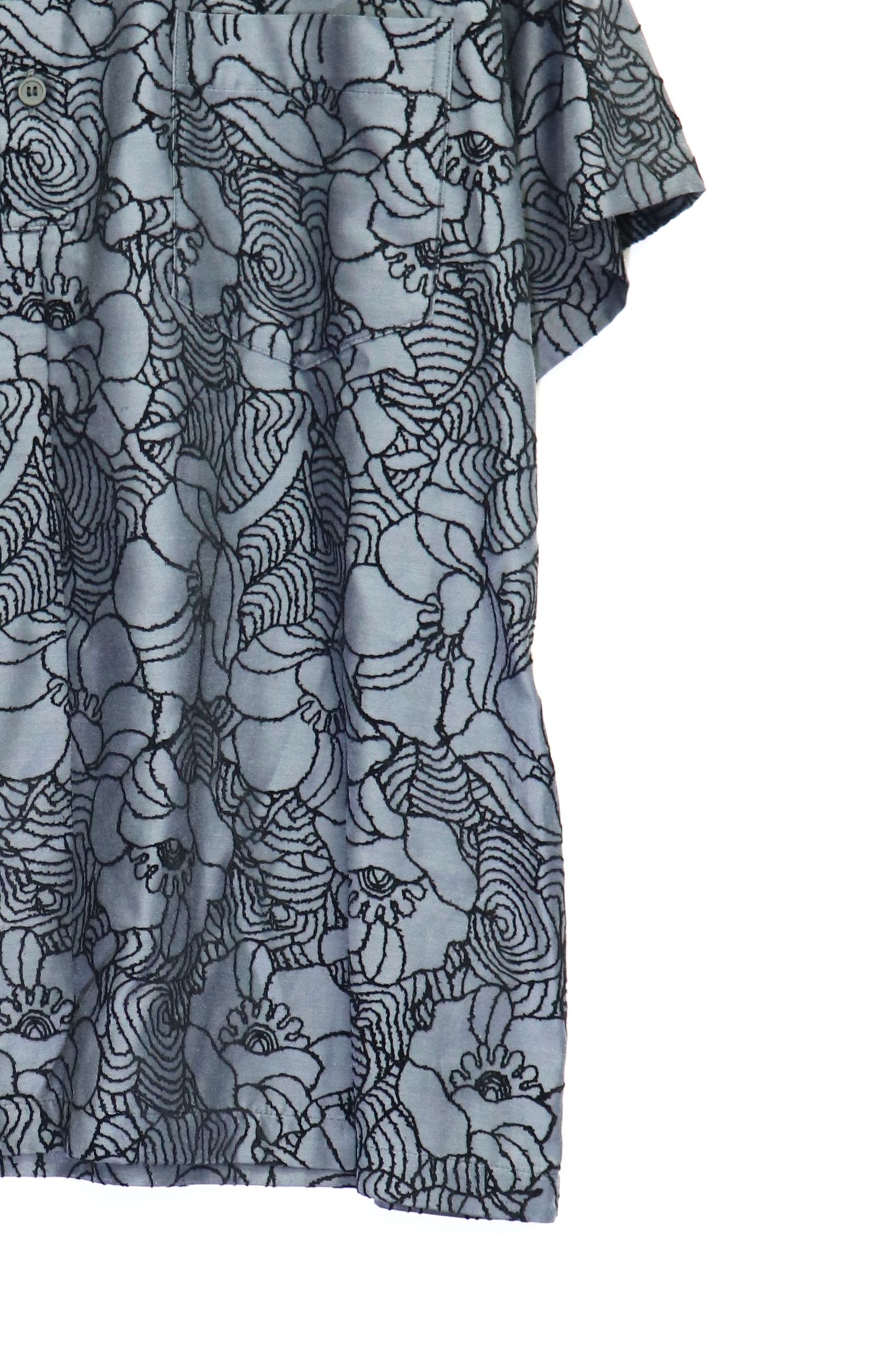 TOGA Virilis's Flocky Print S/S Shirt Gray mail order | Palette