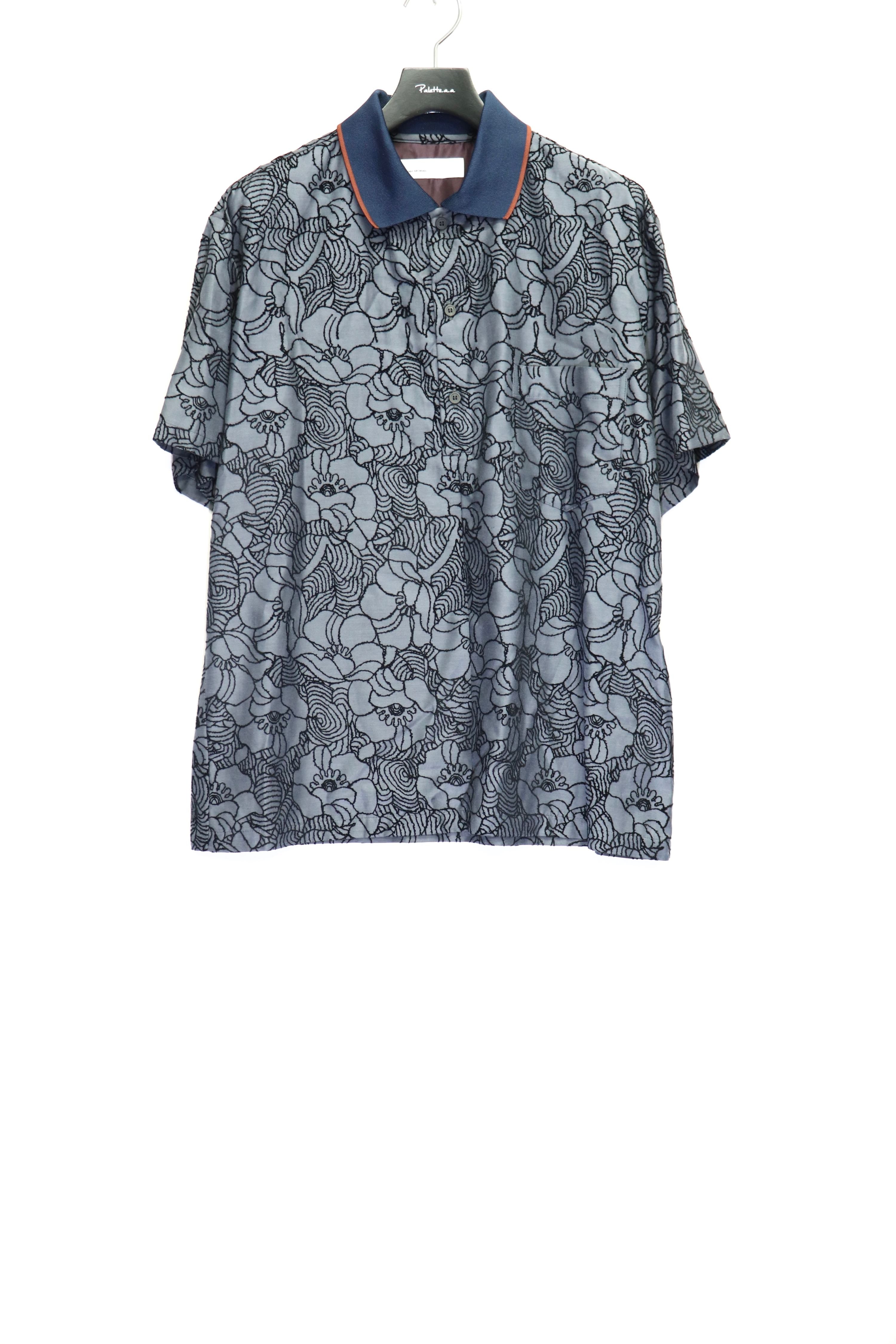 TOGA Virilis's Flocky Print S/S Shirt Gray mail order | Palette