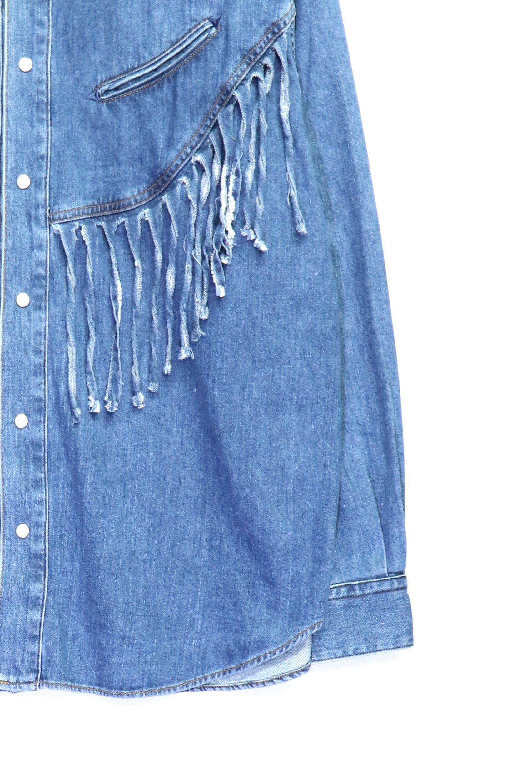 TOGA VIRILIS(トーガ ビリリース)のDenim fringe shirtの通販｜PALETTE