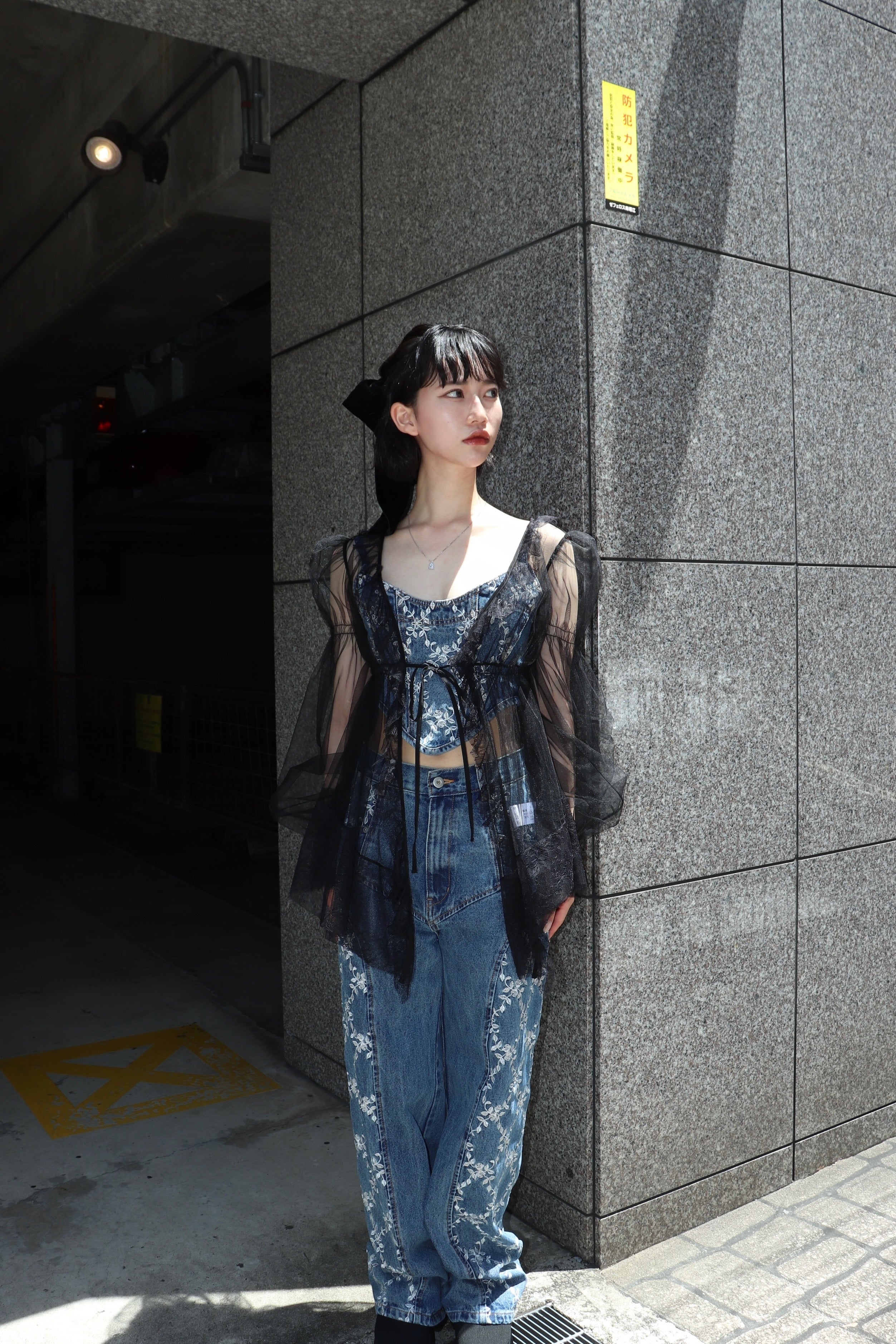 FETICO フェティコ　MUTTON SLEEVE TULLE BLOUSE fetico☆MUTTON SLEEVE TULLE BLOUSE