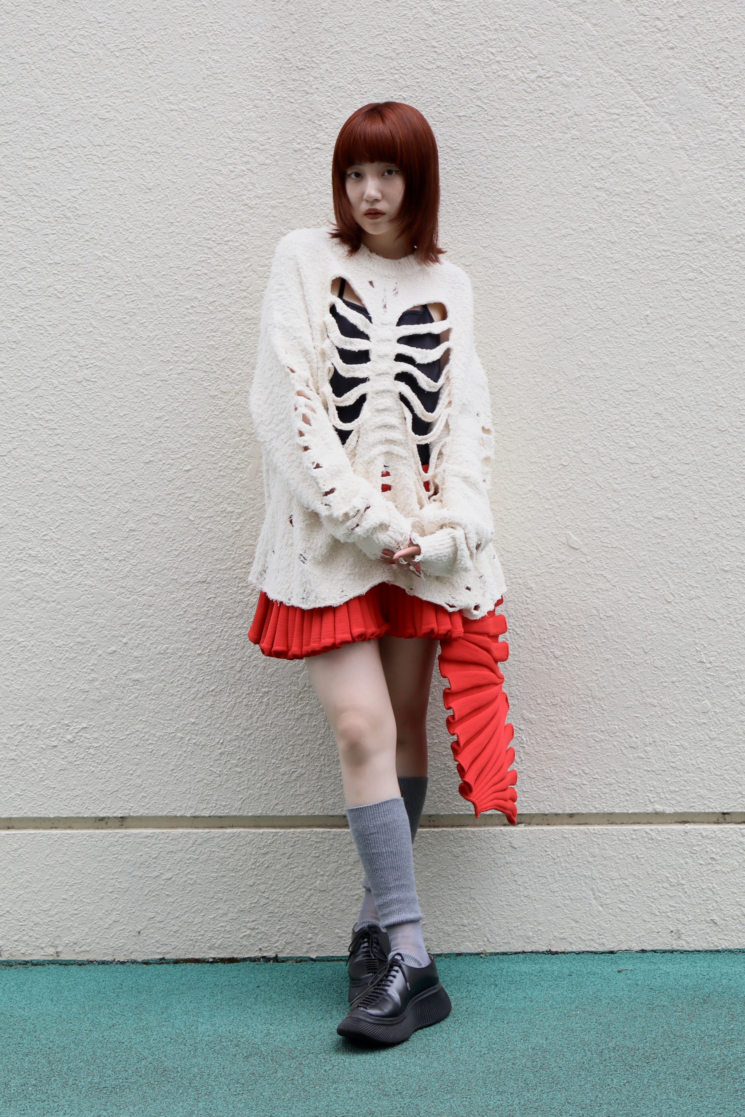 doublet(ダブレット)のRIBCAGE KNIT PULLOVER IVORYの通販｜PALETTE
