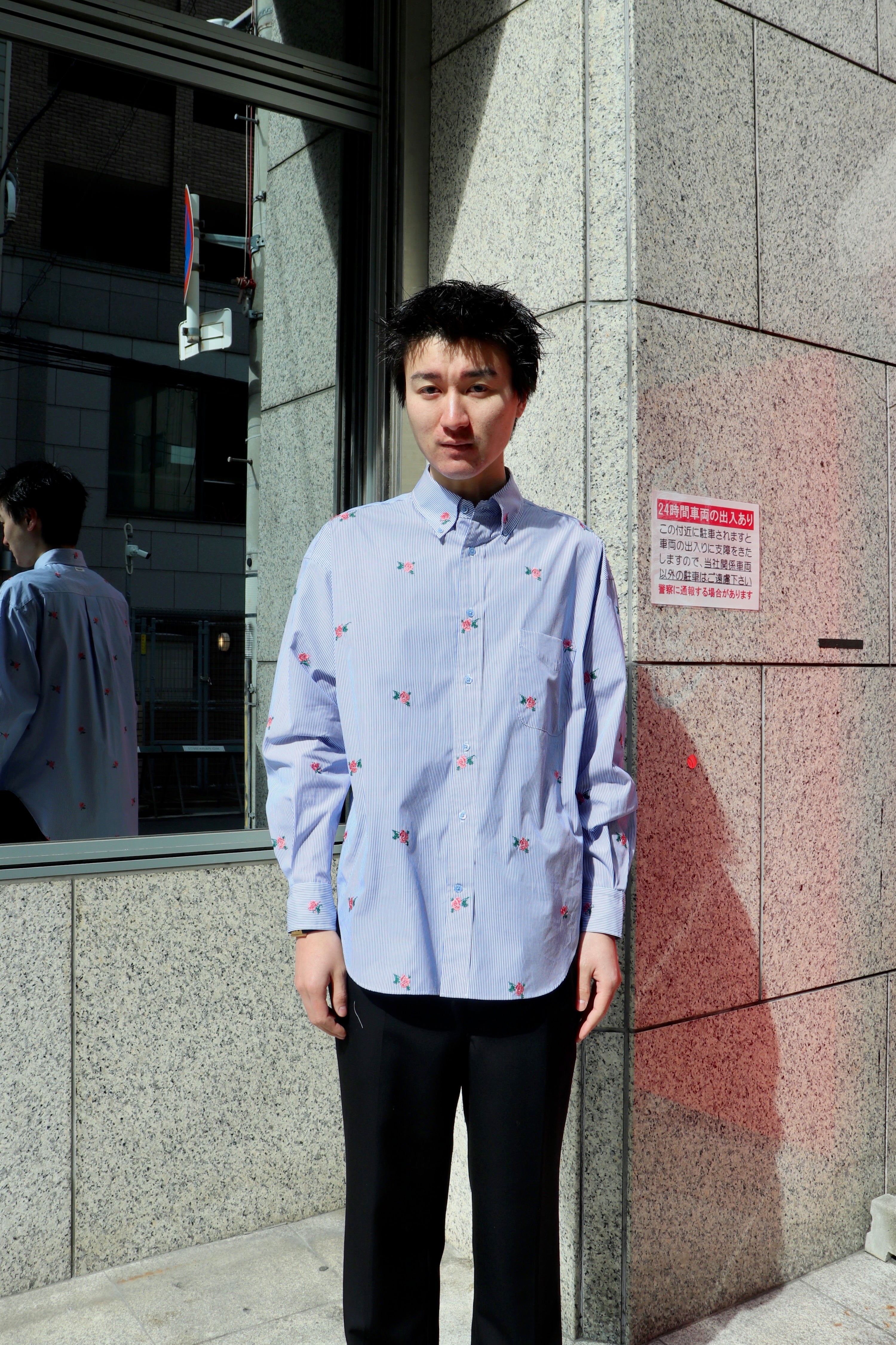 JOHN MASON SMITH(ジョンメイソンスミス)のFLOWER EMBROIDERY B.D