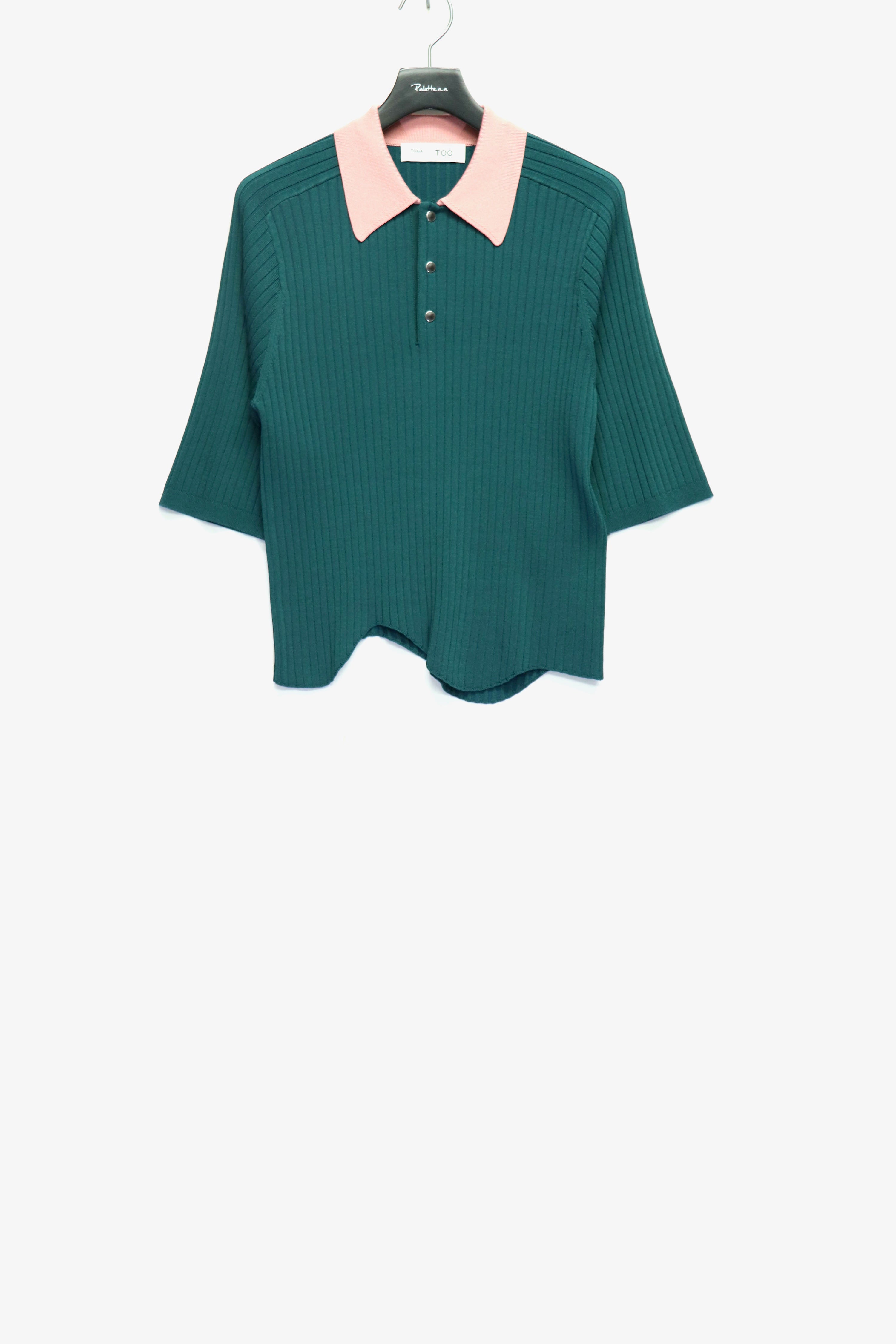 TOGA VIRILIS(トーガ ビリリース)のWave knit polo shirtの通販 
