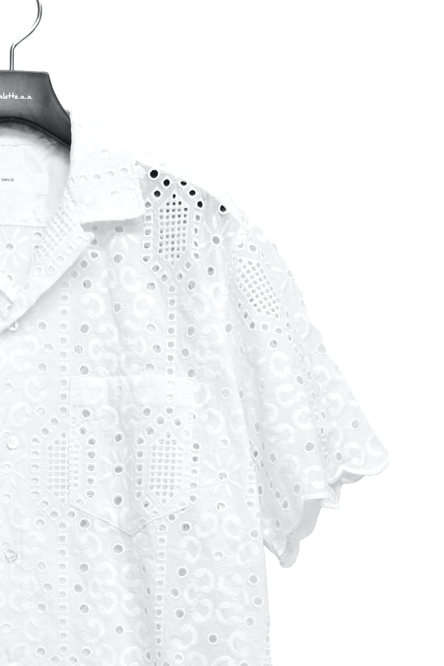 TOGA VIRILIS(トーガ ビリリース)のLace S/S shirt WHITEの通販