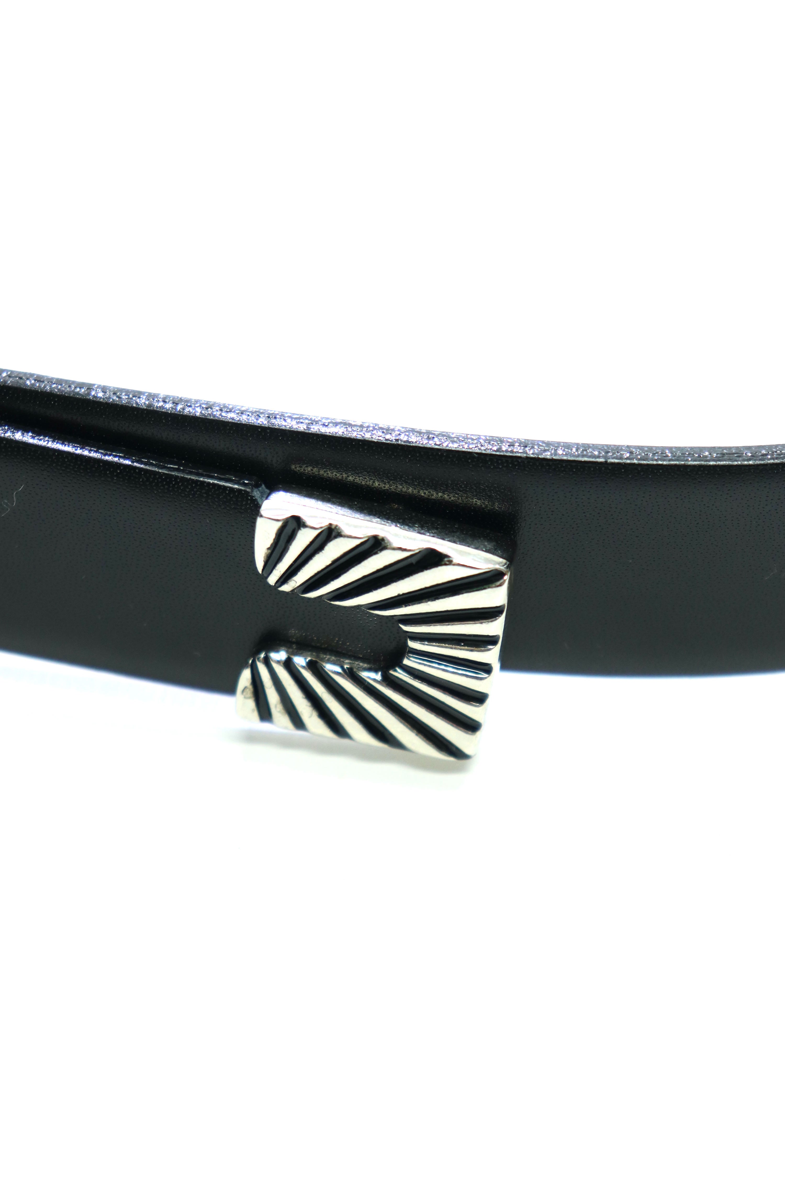 TOGA VIRILIS(トーガ ビリリース)のDouble square buckle belt BLACKの