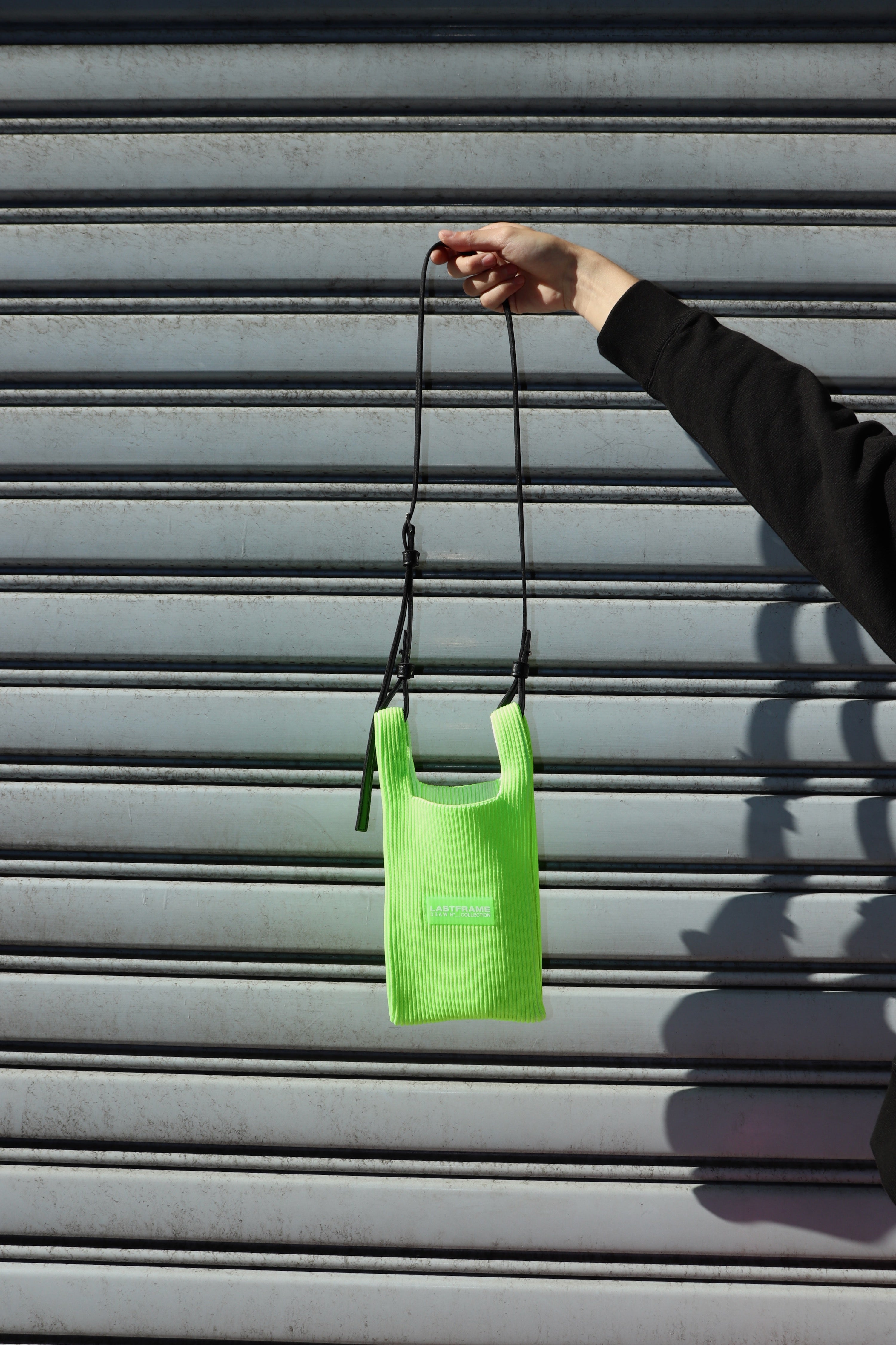 LASTFRAME(ラストフレーム)のKASANE MARKET BAG MINI LIME GREEN-OFF