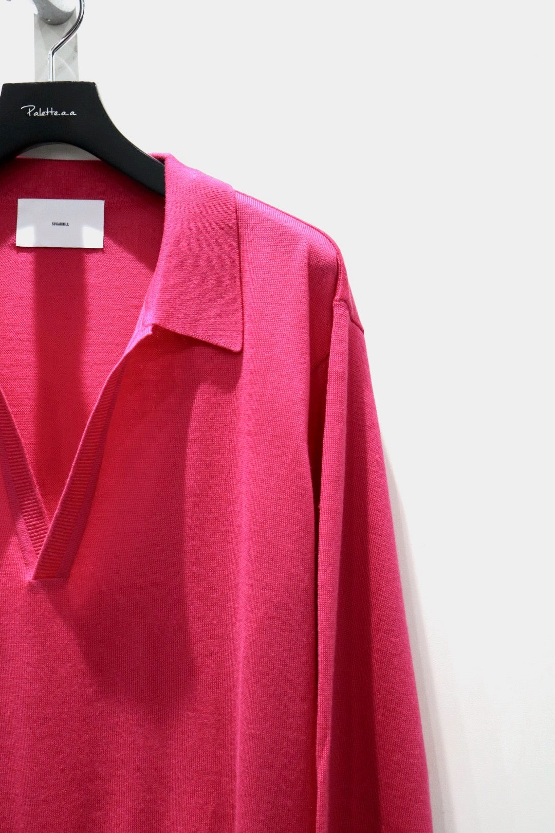SUGARHILL(シュガーヒル)のWOOL KNIT POLO PINKの通販｜PALETTE art