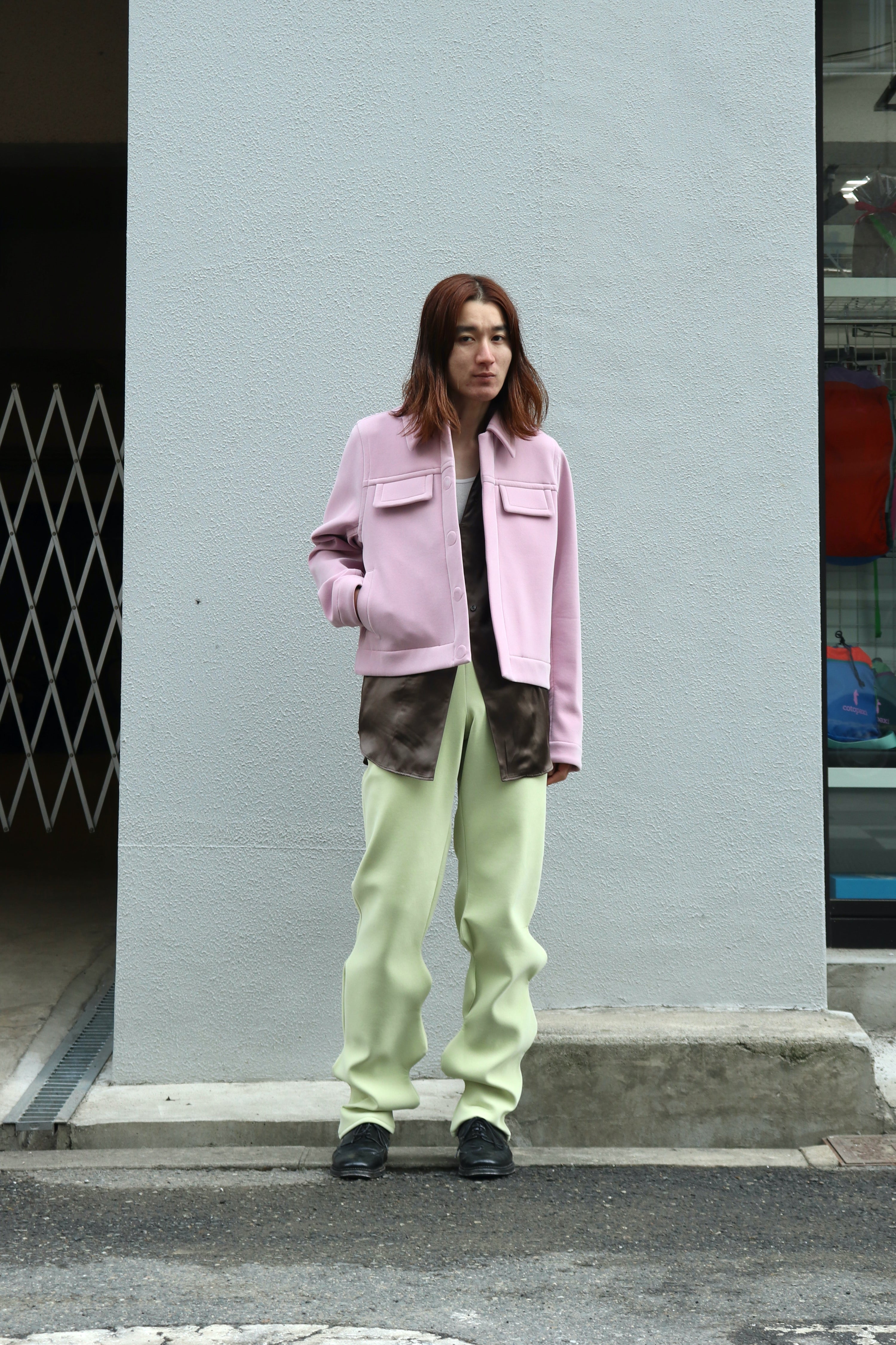 MASU(エムエーエスユー)のFLOCKY DOLL TRUCKER JACKET PEACHの通販