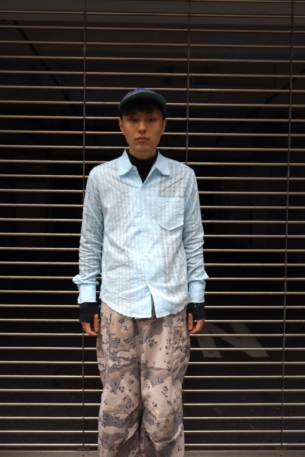 よ*こ様 【FAF】FAFシャツ　size3 FAF(エフエーエフ)のPatch Work Shirts BLUEの通販｜PALETTE art alive
