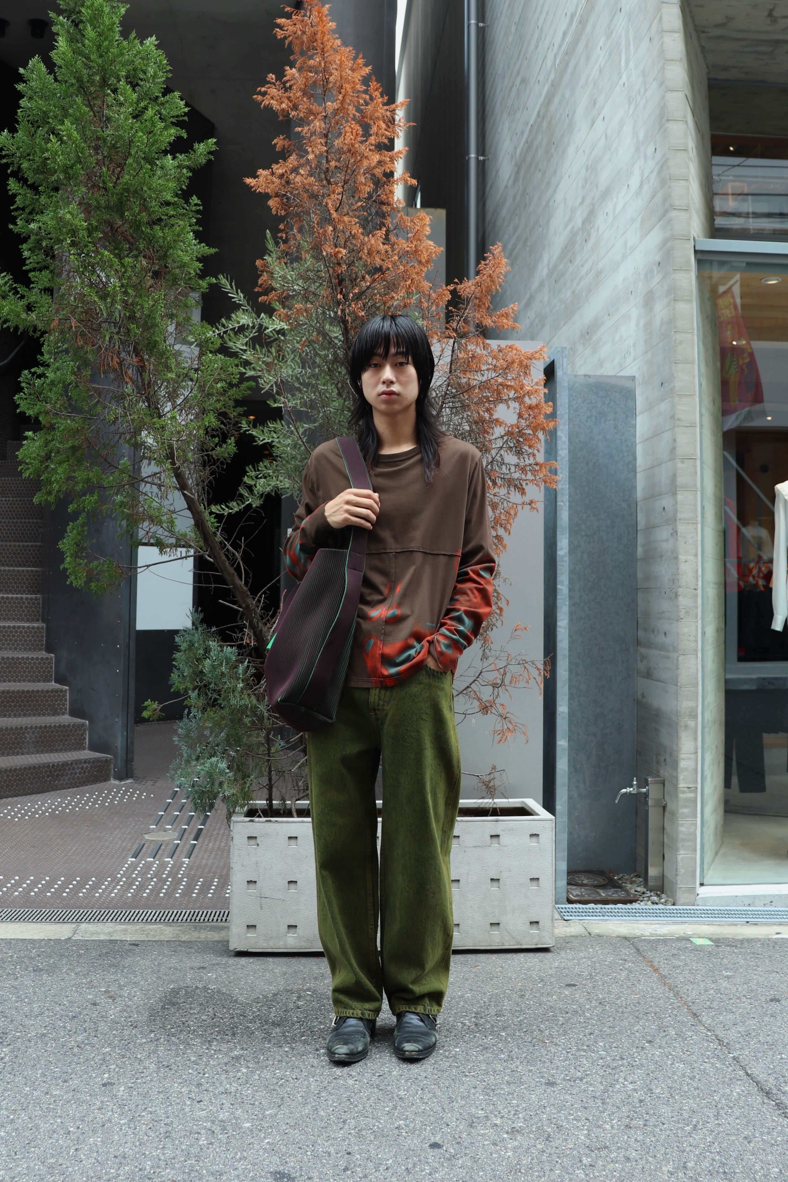LASTFRAME(ラストフレーム)のARC TOTE LARGE BROWN GREENの通販