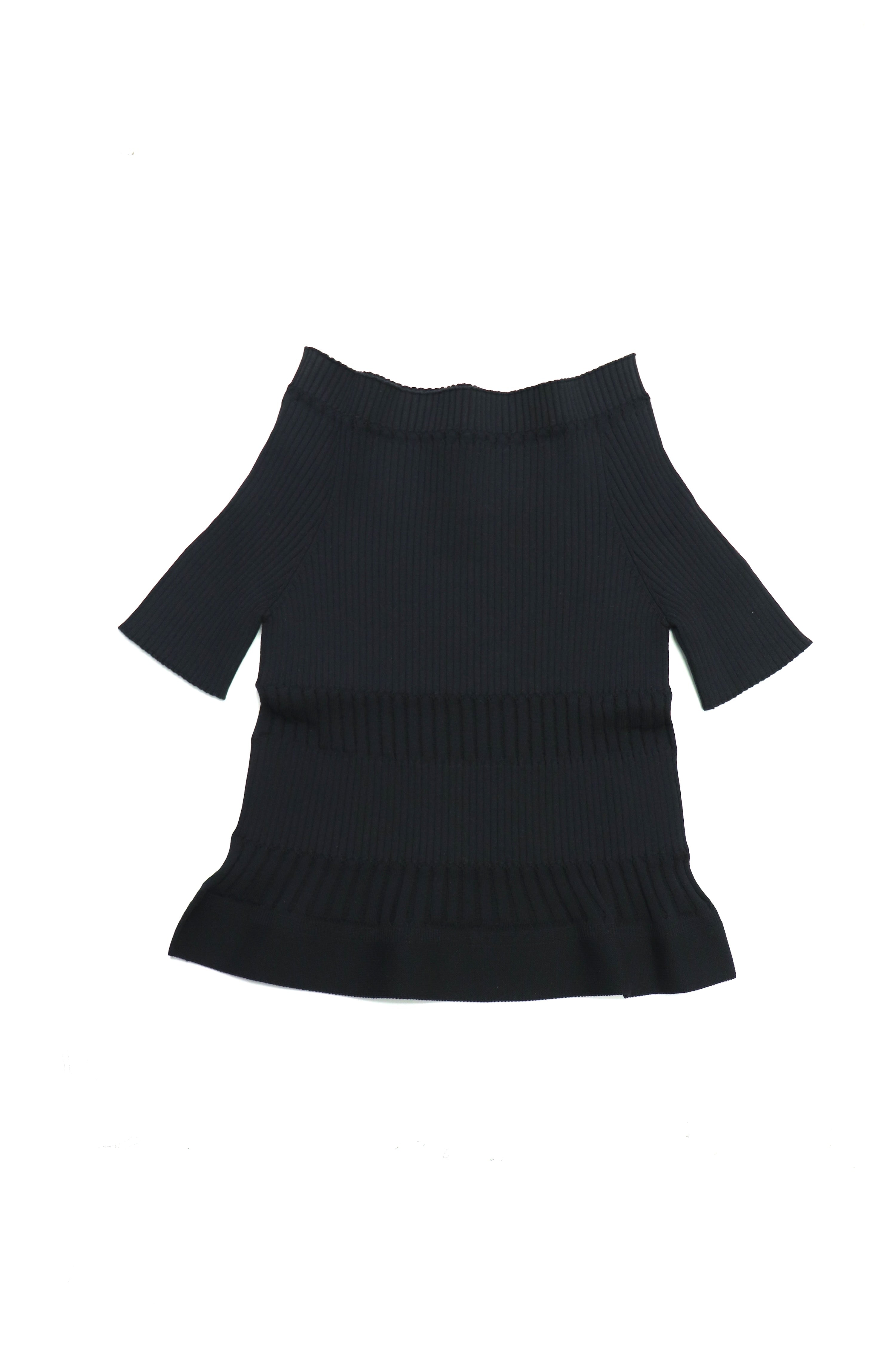 JUUKIFF(ジューキフ)のLACE RIBBED TOP IN MIXED COTTONの通販