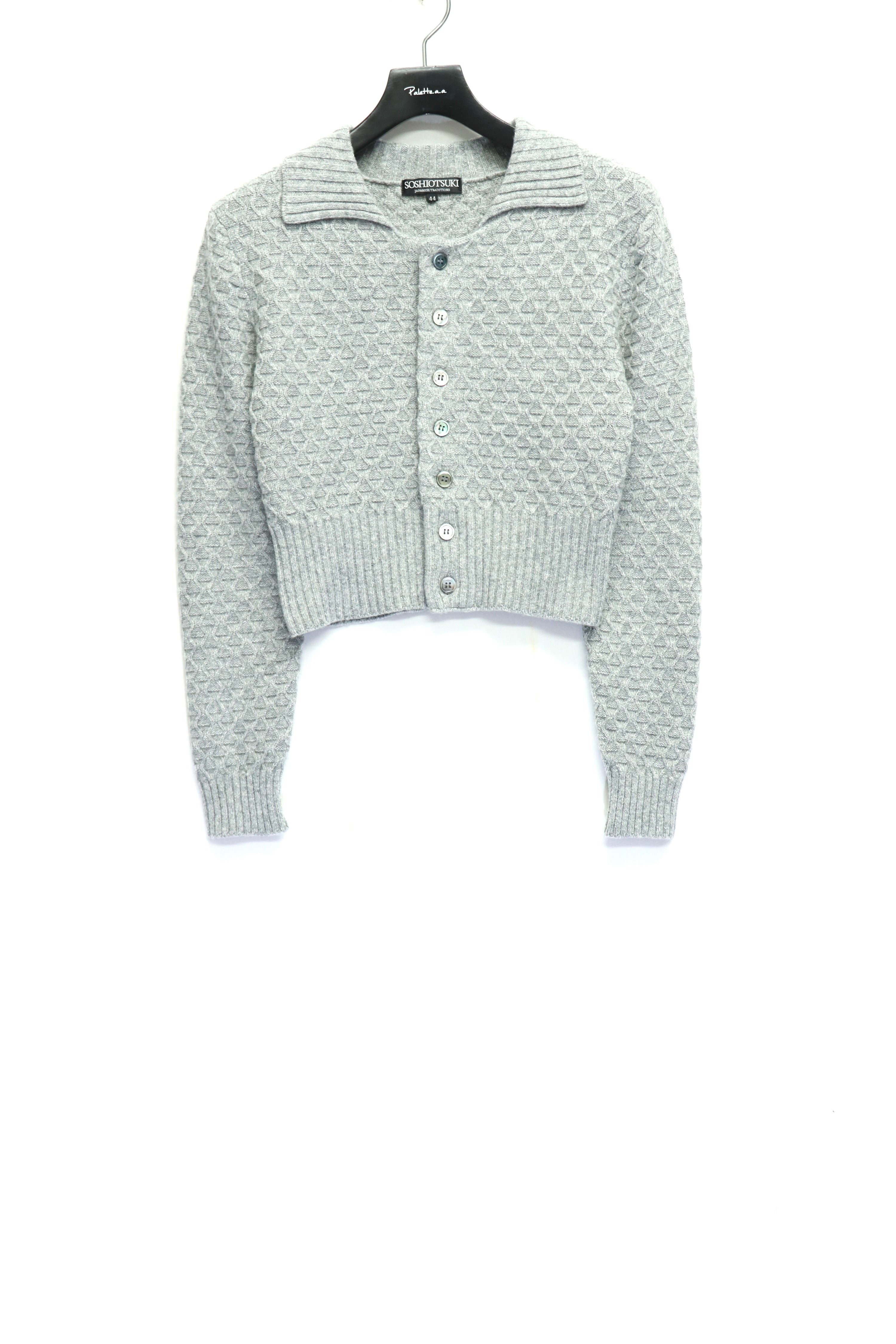 SOSHIOTSUKI(ソウシオオツキ)のSHORT KNIT CARDIGAN GRAYの通販