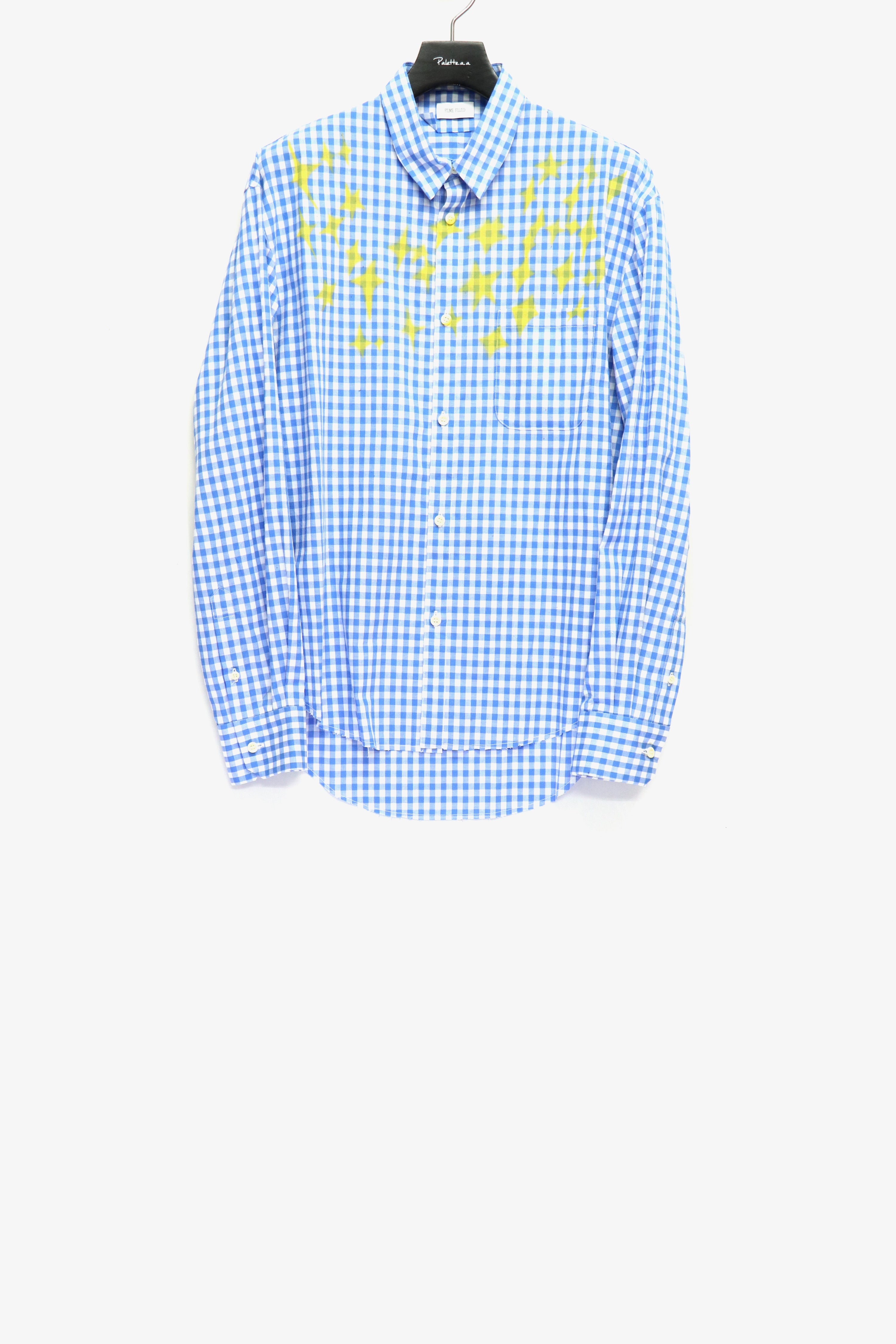 FILME FILLED(フィルムフィルド)のDistortion Collar Shirt Gingham Blueの通販｜PALETTE